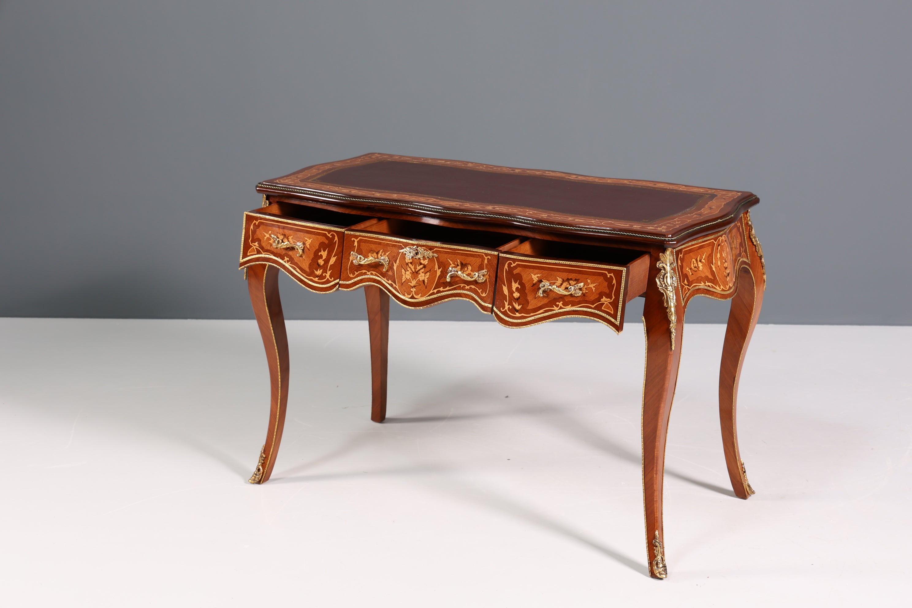 Edler Louis XV Stil Schreibtisch French Office Desk Antik Stil