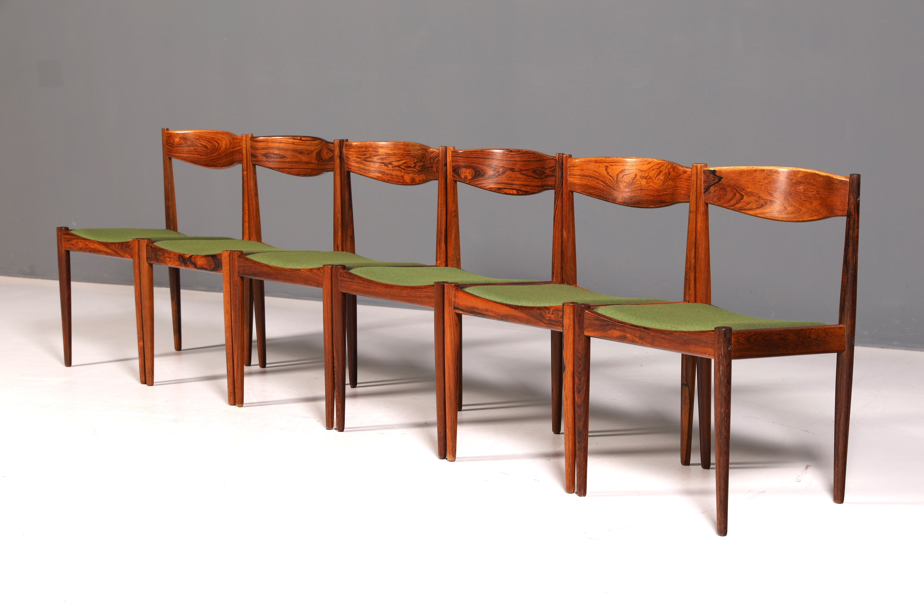 6x Mid Century Palisander Holz Stühle Henry W. Klein Bramin Made in Denmark Danish Design