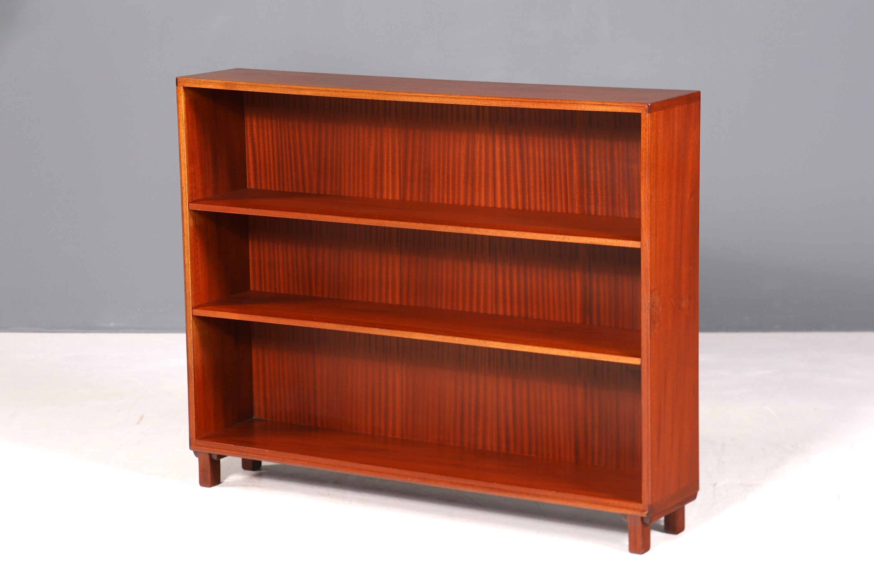G014 Finish cm Schlichtes Mid Century Regal Vintage Bücherregal Schrank Buchablage 60s Bookshelf
