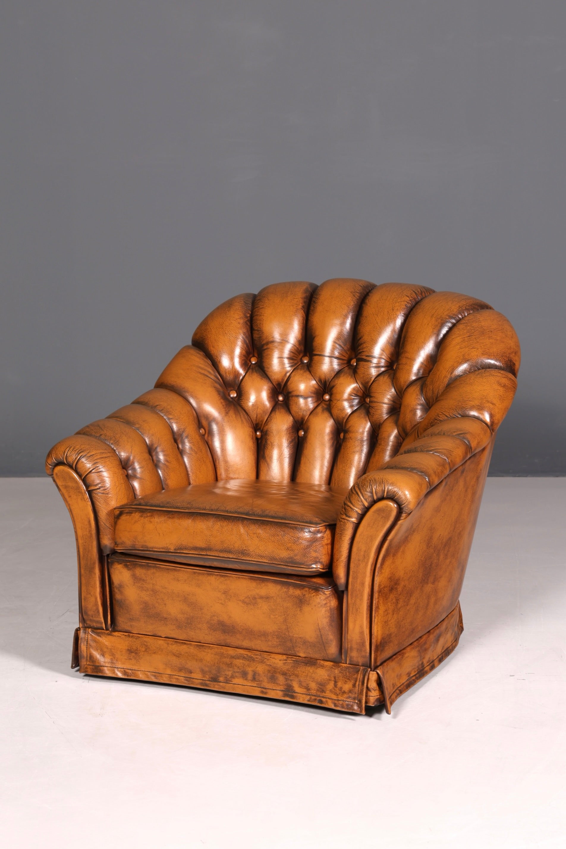 G152 Finish cm Stilvoller Original Chesterfield Sessel Englischer Armlehnsessel Englisch Herrensessel (Kopie)