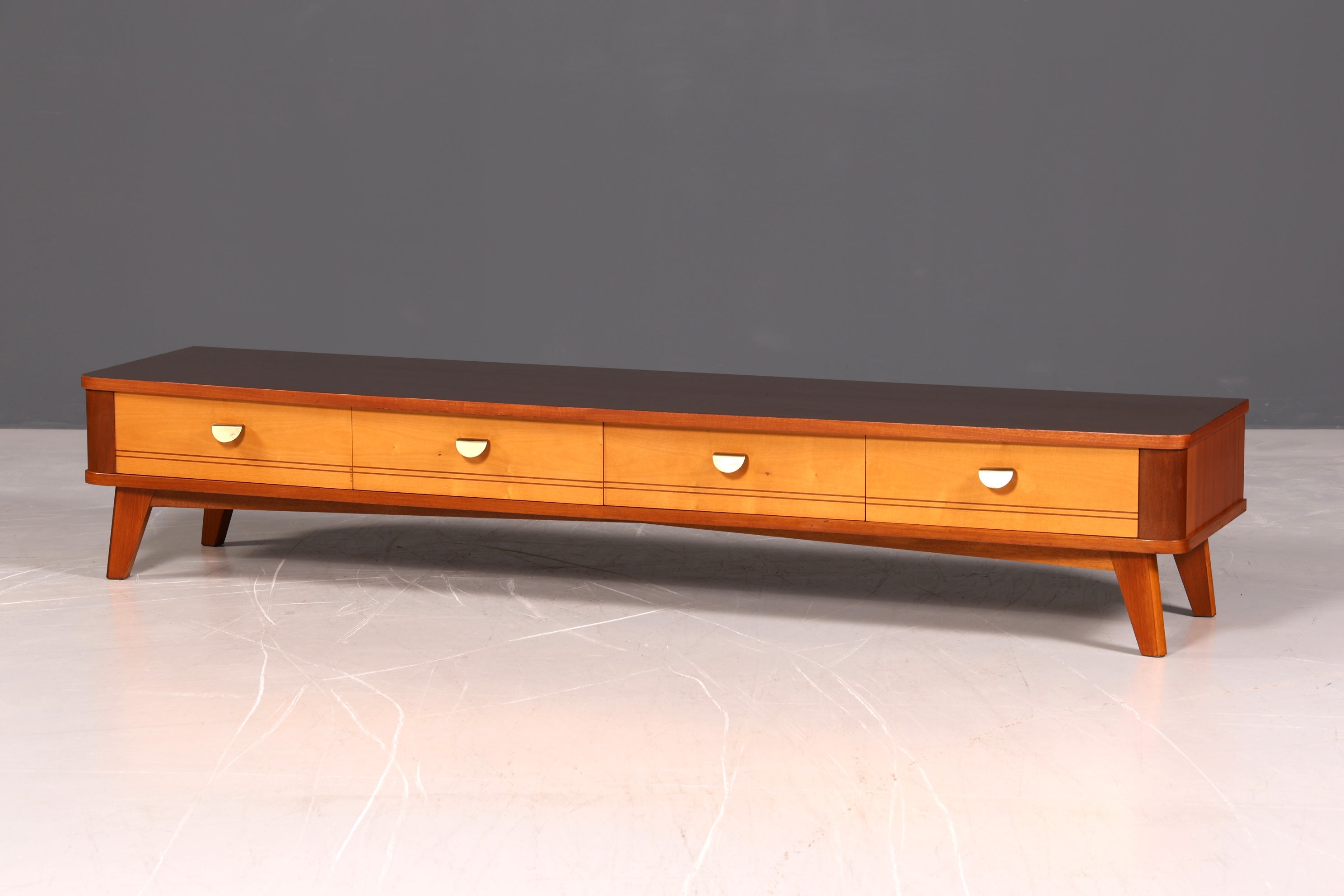 Mid Century Sideboard Vintage TV Kommode 60s Schrank Longboard Retro Lowboard