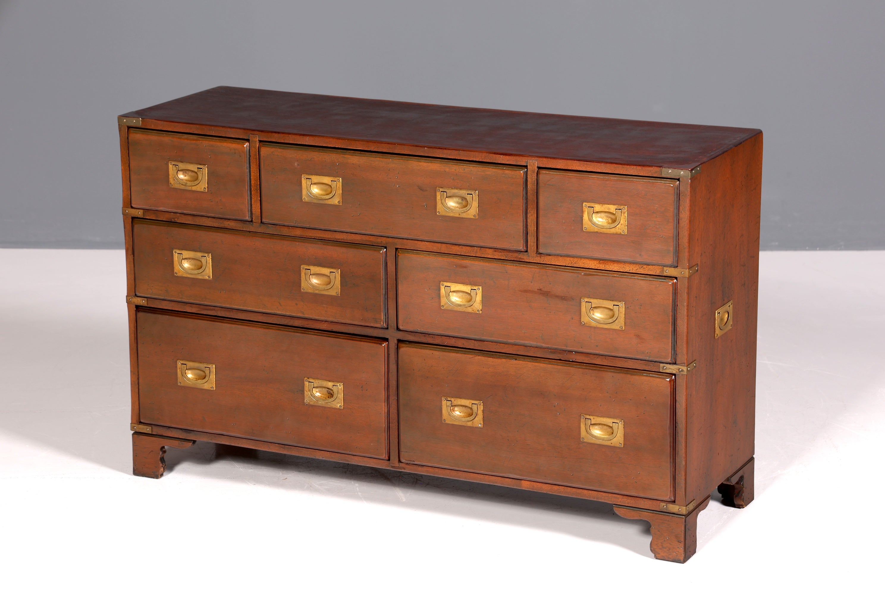 Fantastic Maritime Sideboard English Ship Chest of Drawers English Antique Cabinet Military Chest