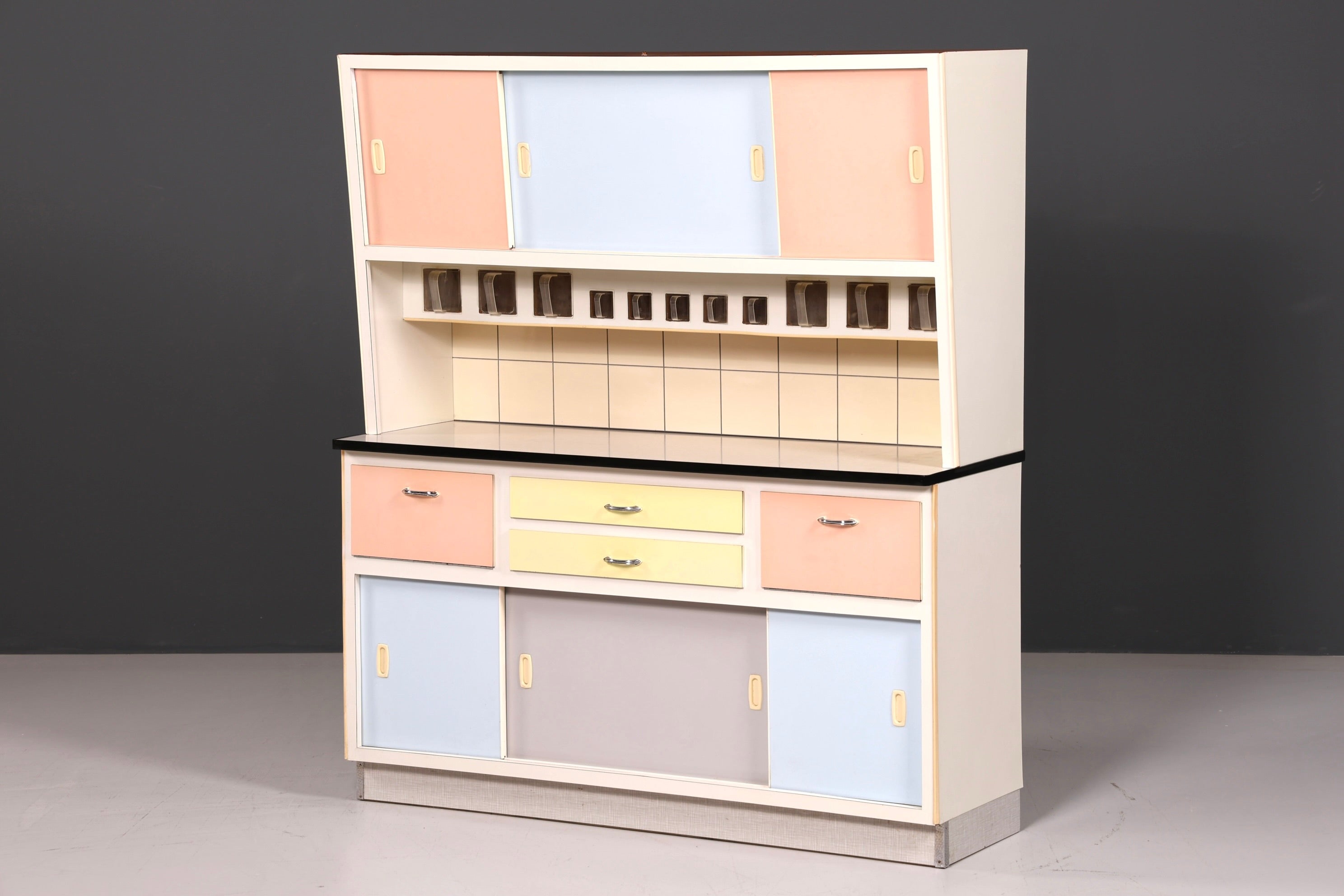 Kultiger Mid Century Küchenschrank Vintage Buffet Retro Anrichte 60er Jahre Schrank
