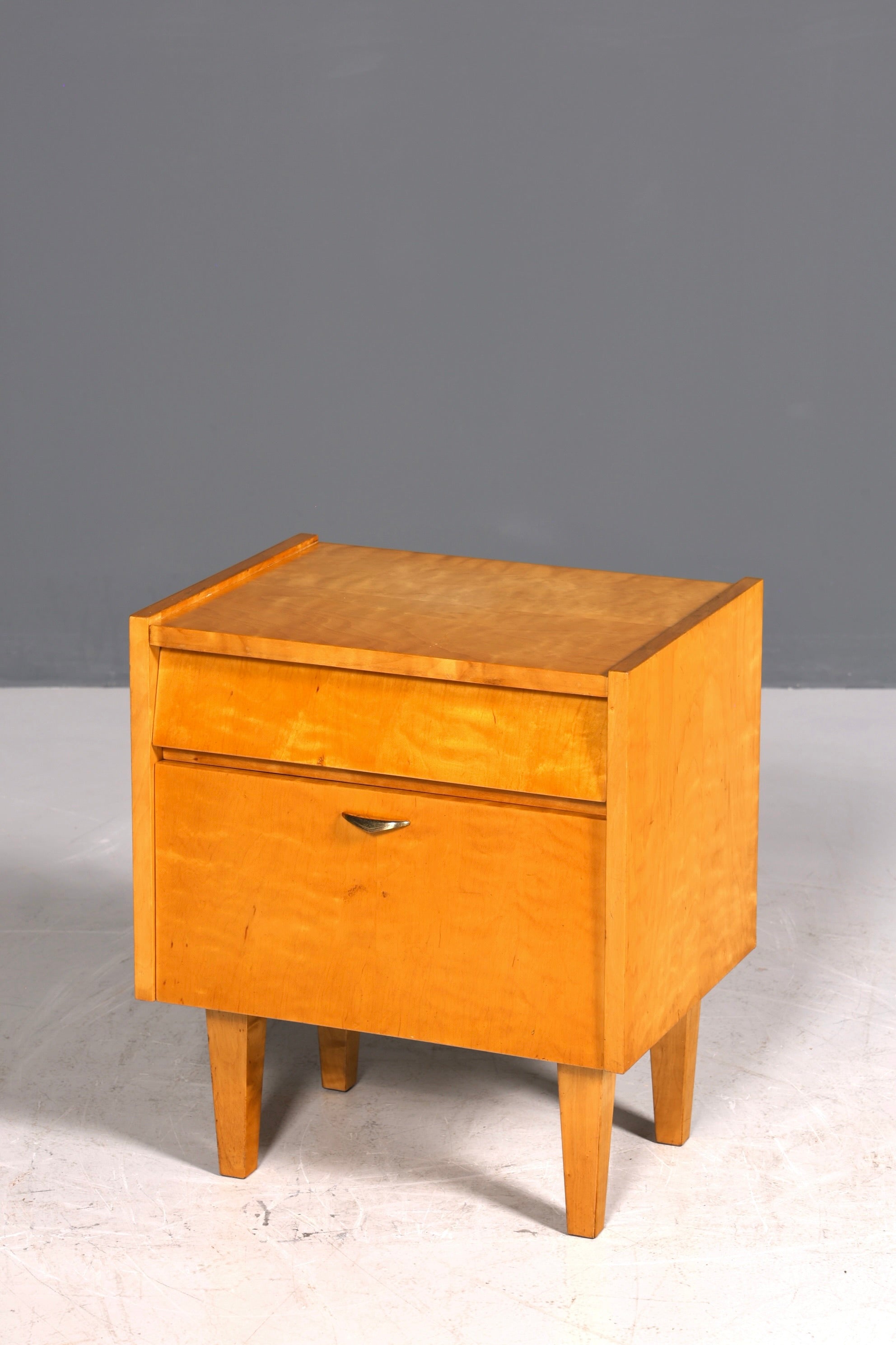 Simple mid-century vintage chest of drawers, folding cabinet, Danish design bedside table, 2 of 2