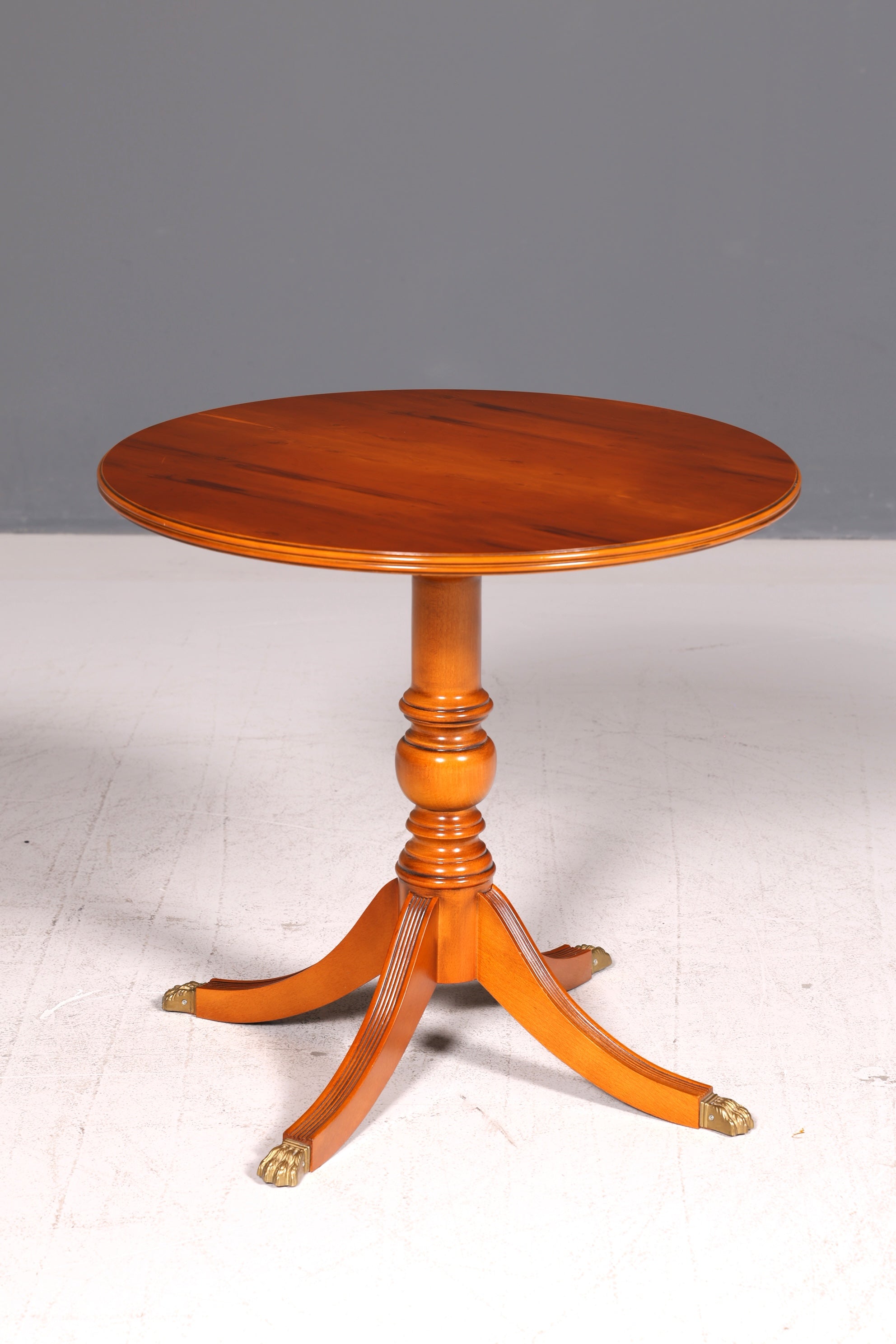 Traumhafter Englischer Beistelltisch Ablagetisch 60s Regency Maritim Echt Holz Rund Vintage Tisch