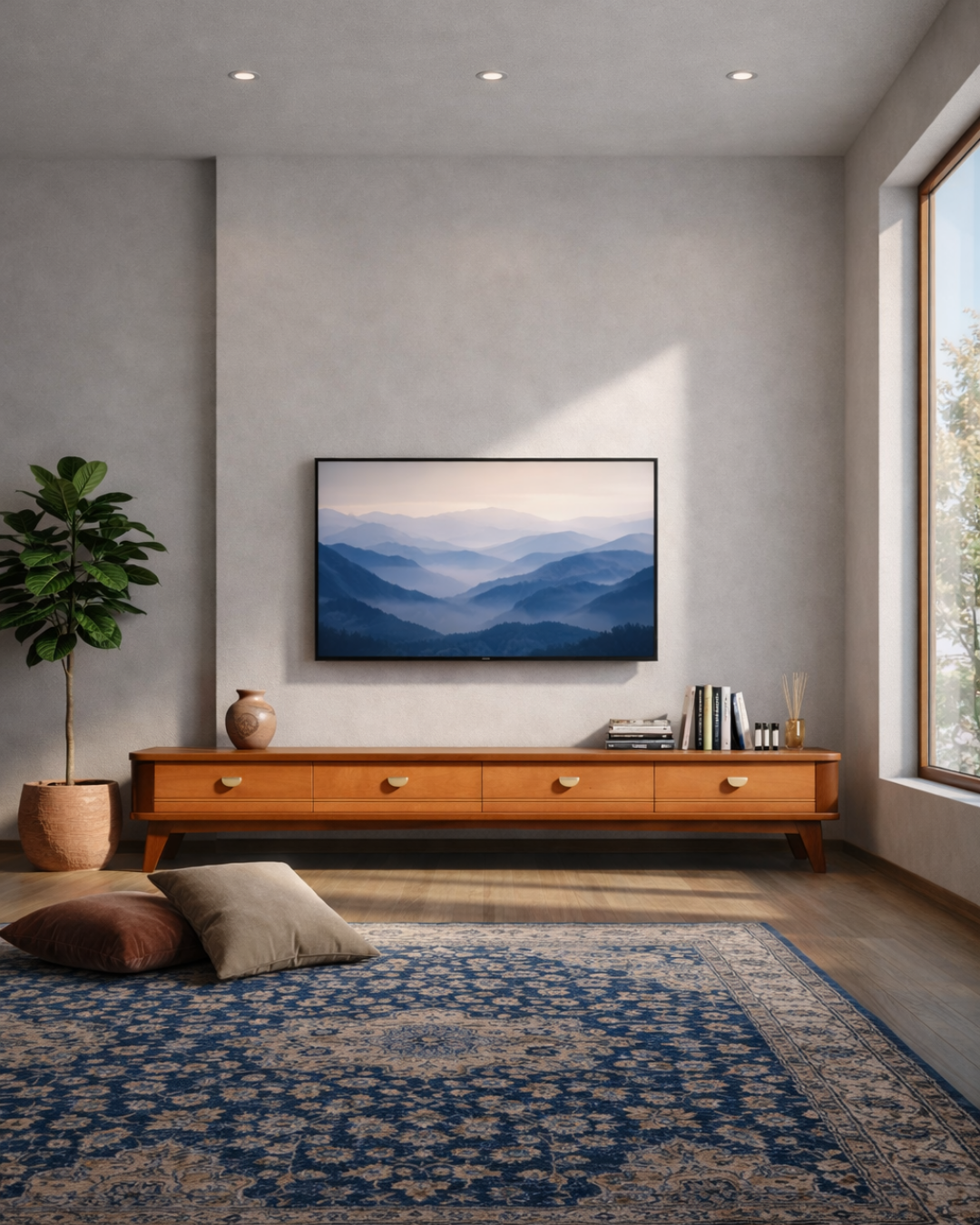 Mid Century Sideboard Vintage TV Kommode 60s Schrank Longboard Retro Lowboard