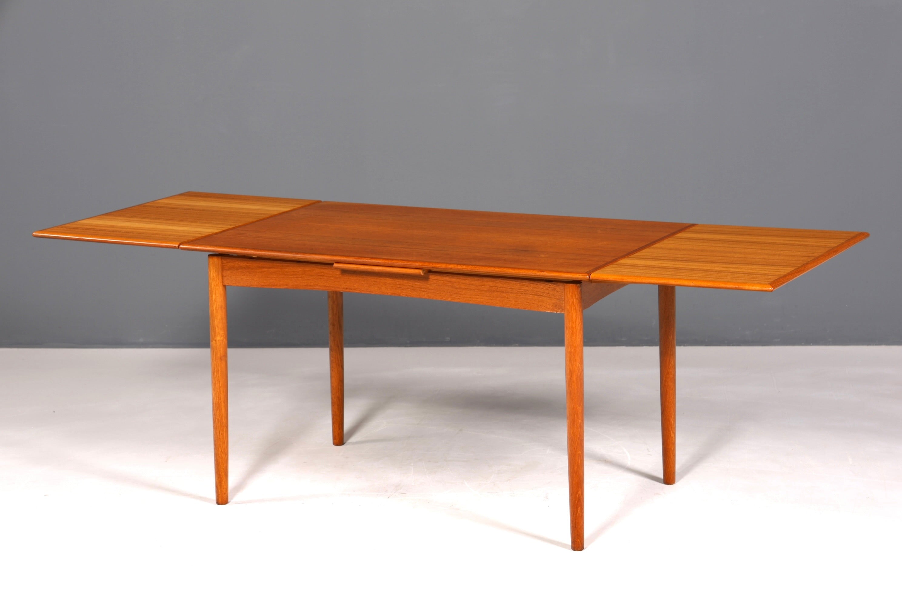 F903 Finish cm Traumhafter Mid Century Esstisch ausziehbarer Danish Design Teak Holz Küchentisch Esszimmer Tisch