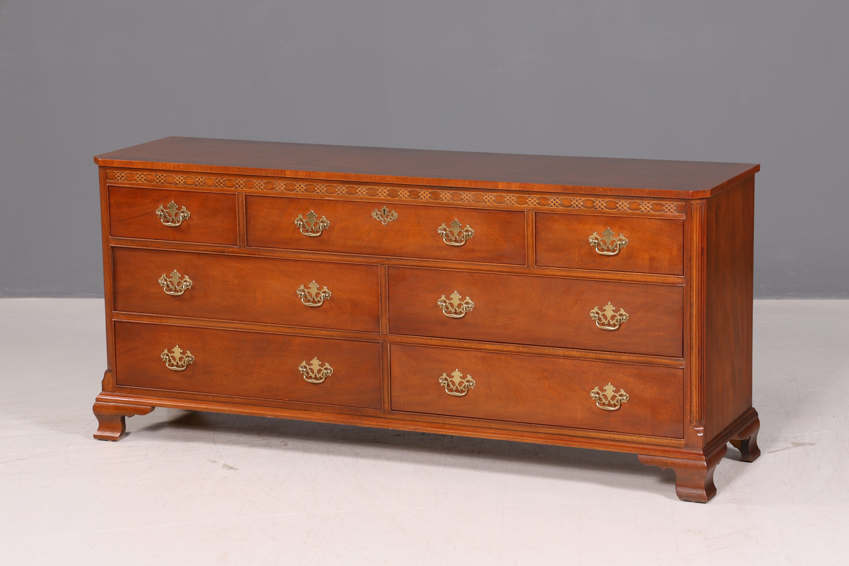 Wunderschöne Original Baker Furniture Chippendale Englisch Kommode Mahagoni Echt Holz USA Möbel Sideboard Anrichte Antik Stil