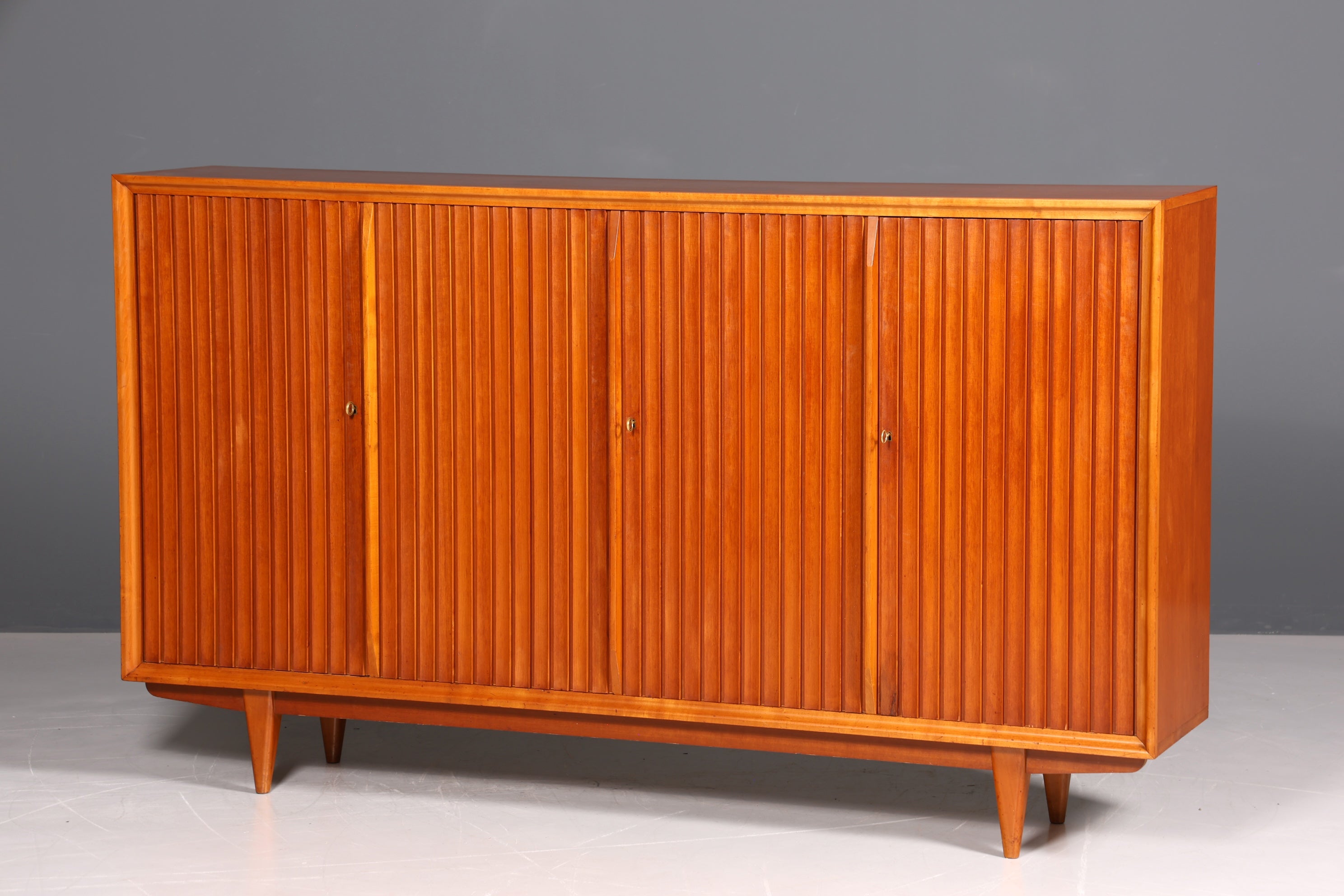 Impressive cabinet made by Leo Bub for Bub Wertmöbel, highboard, mid-century filing cabinet, linen cupboard