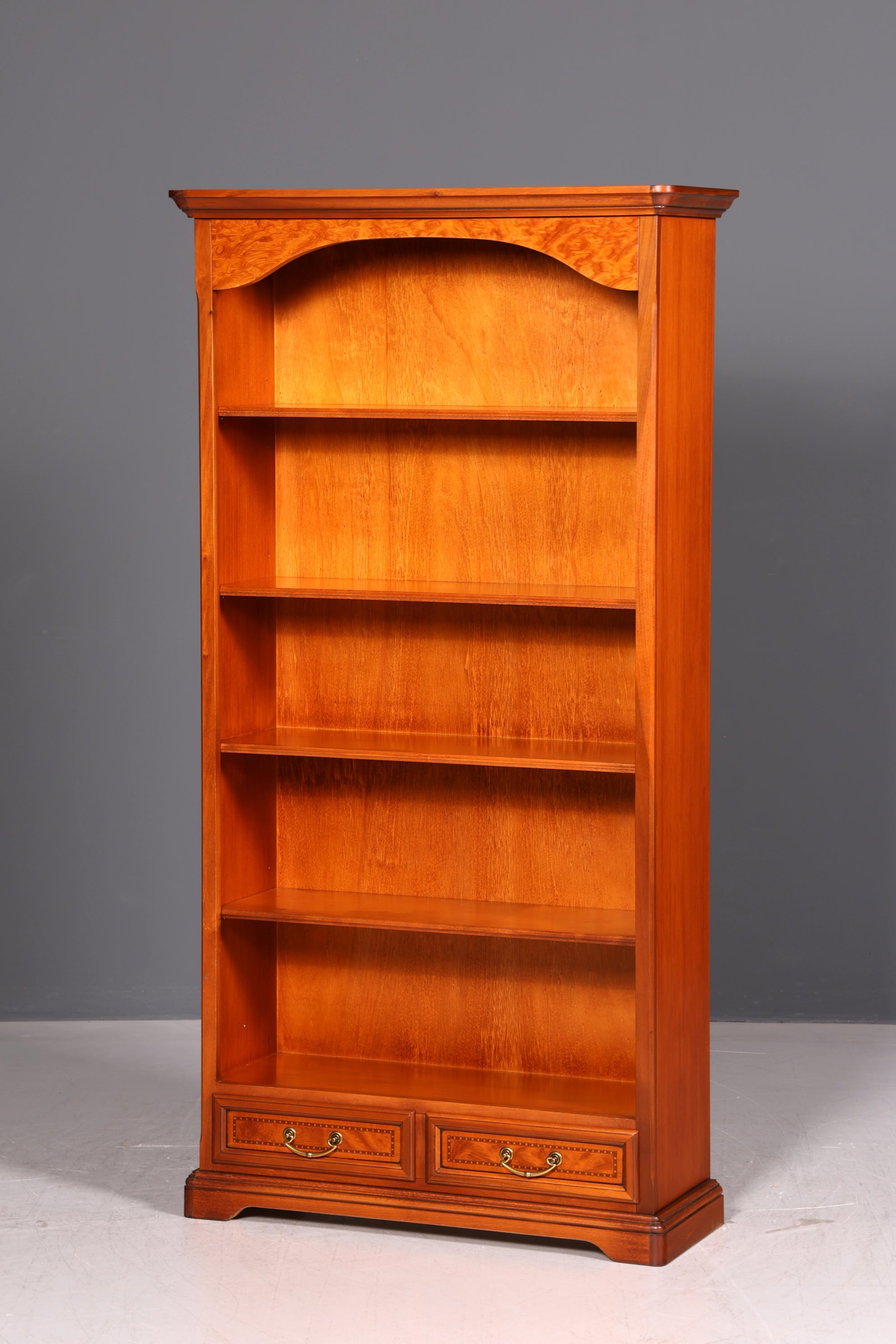 Edles Original Selva Bücherregal Epoca Kirschholz Regal Standregal Bücherschrank Intarsien Italienische Möbel