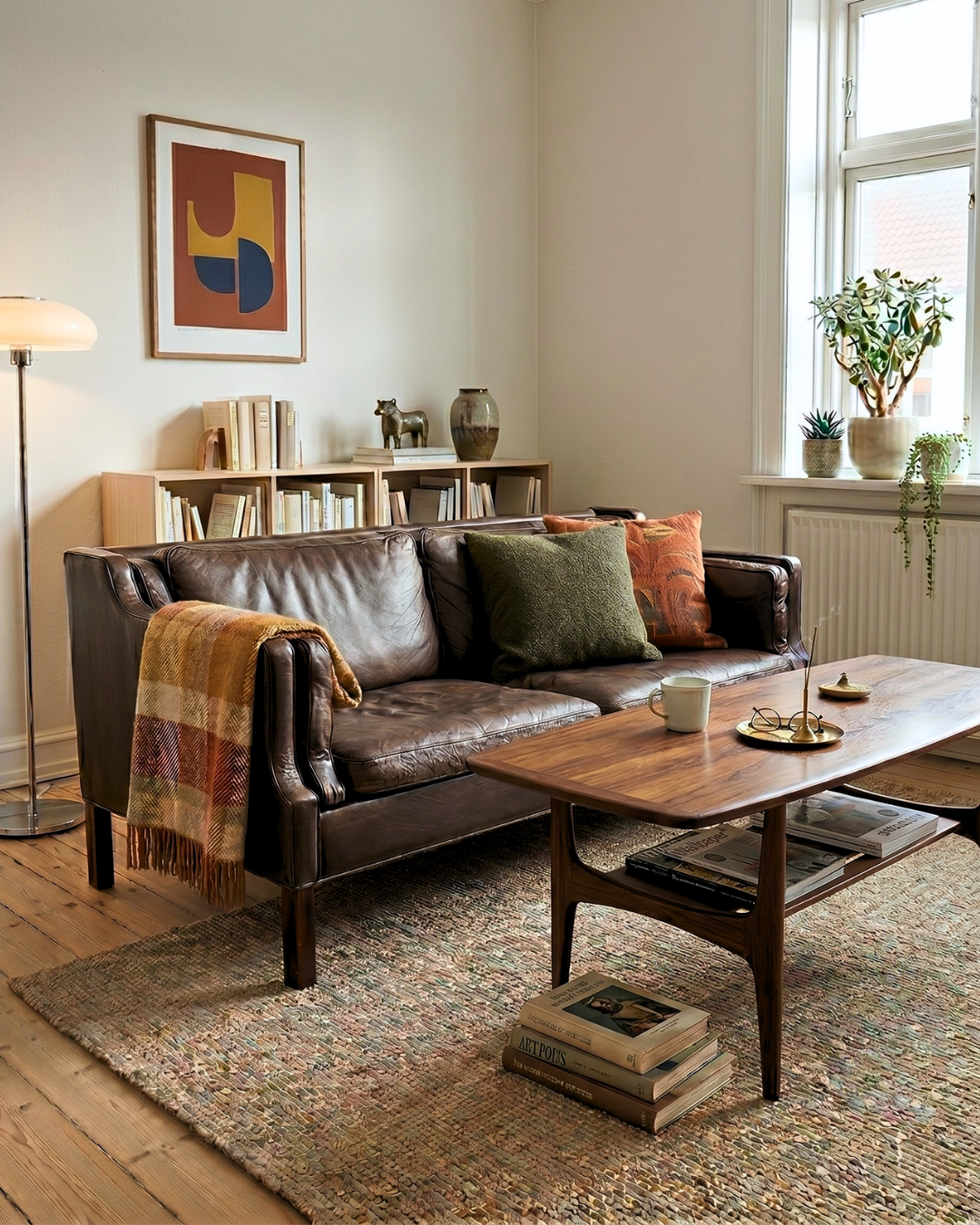 Beautiful Designer Børge Mogensen Sofa 2 Seater Genuine Leather Couch Model 2213 Made in Denmark Settee