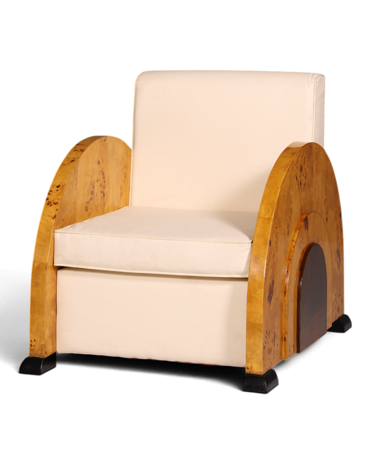 Wunderschöner Art Deco Design Sessel Clubsessel Birke Armlehnsessel 2 von 2
