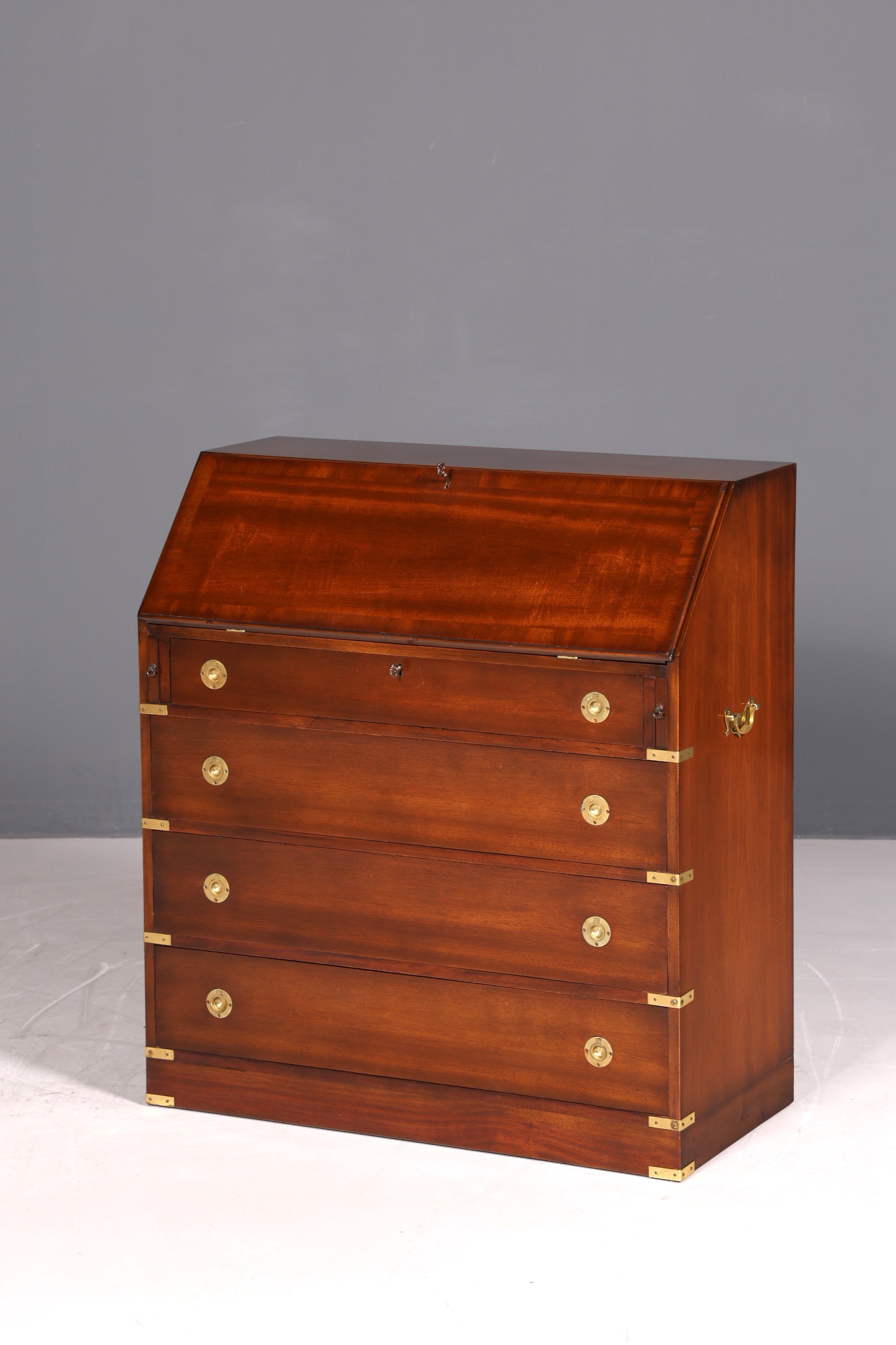 Wunderschöner Maritimer Sekretär Englisch Schreibkommode echt Holz Englischer echt Lederauflage Schreibtisch