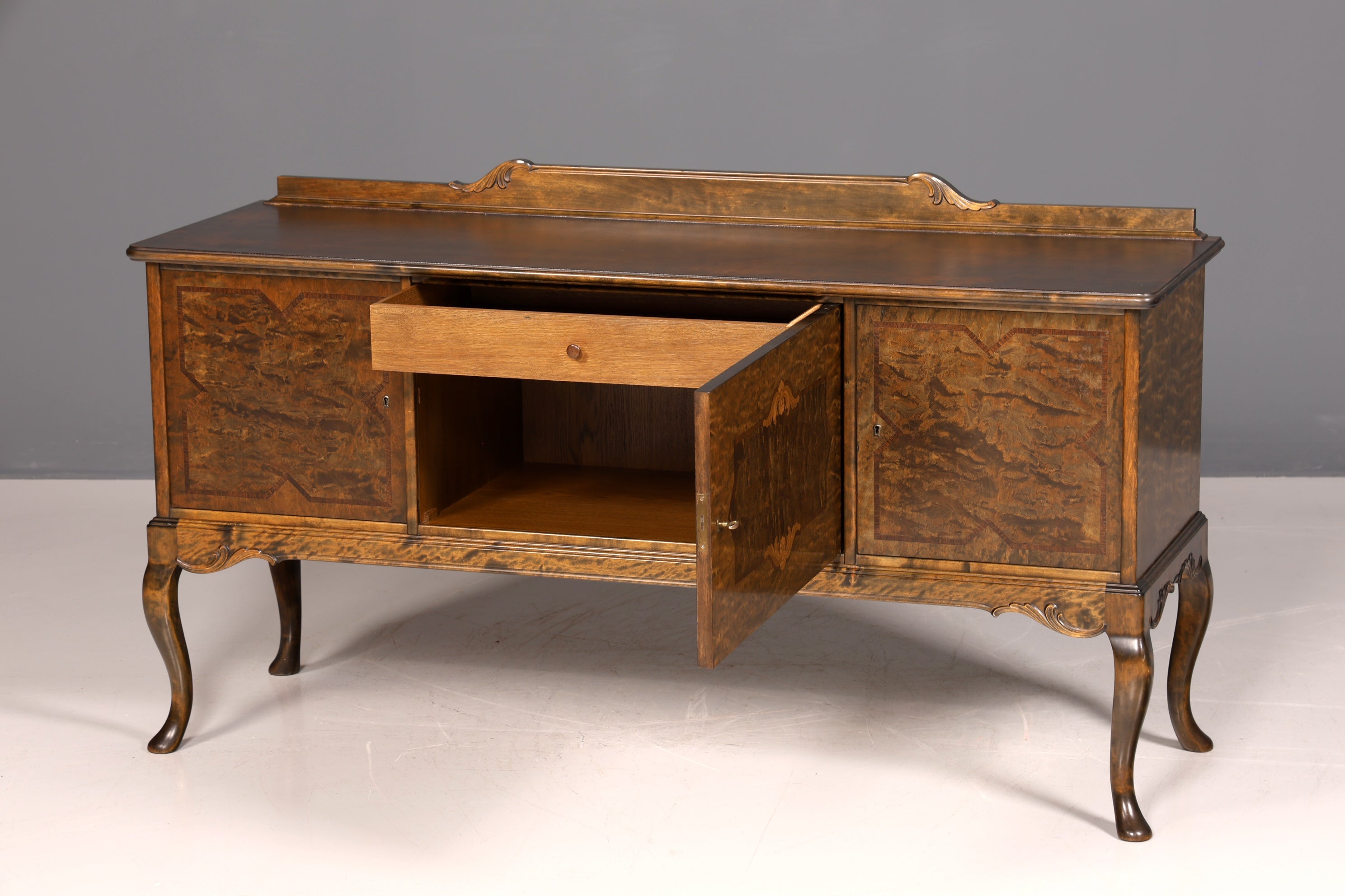 Fantastic Chippendale sideboard baroque style cabinet antique 50s 60s TV chest of drawers