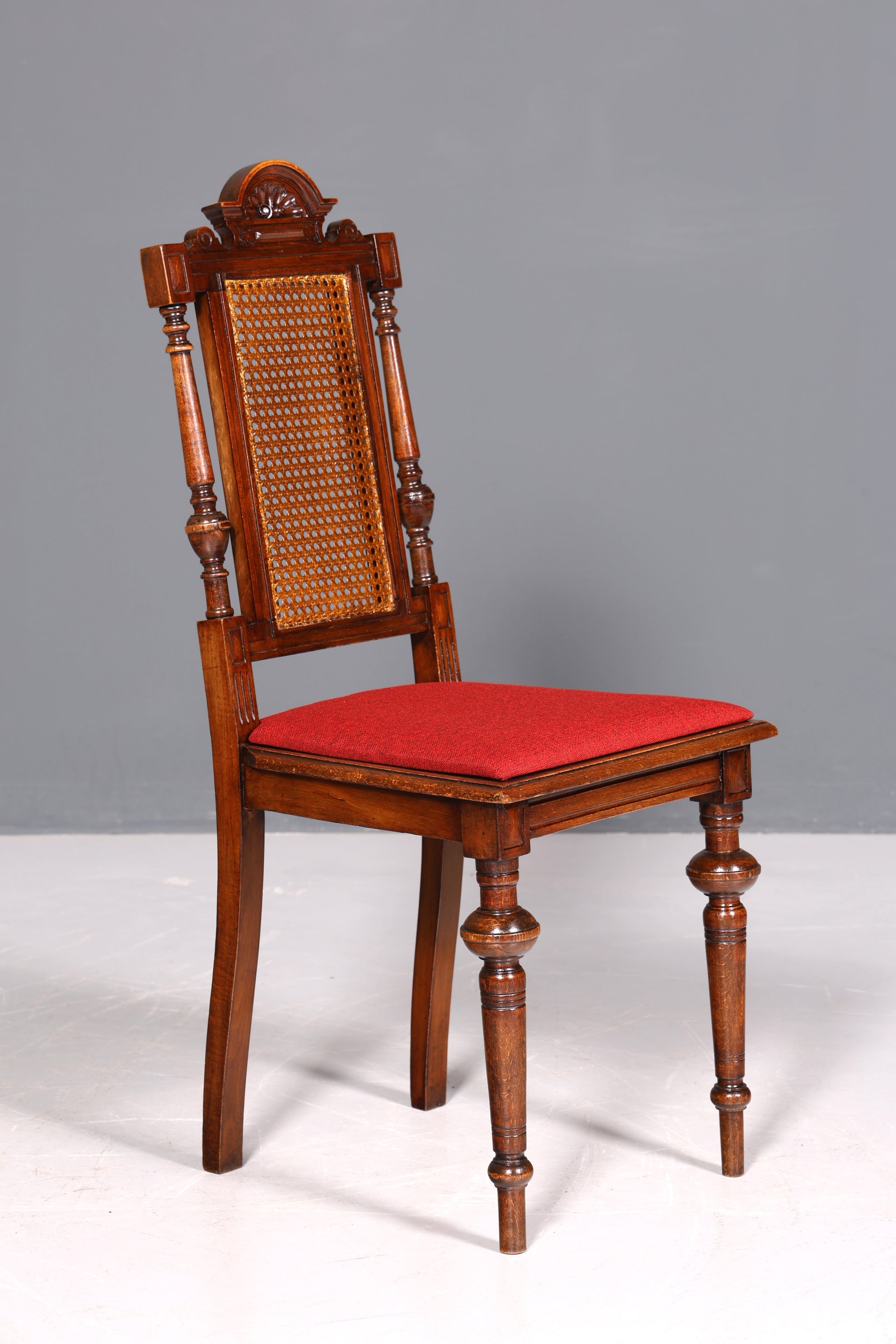 Stilvoller Gründerzeit Stuhl Antik Korbgeflecht Schreibtisch Stuhl Sekretär Stuhl Antik Küchenstuhl 1 von 2