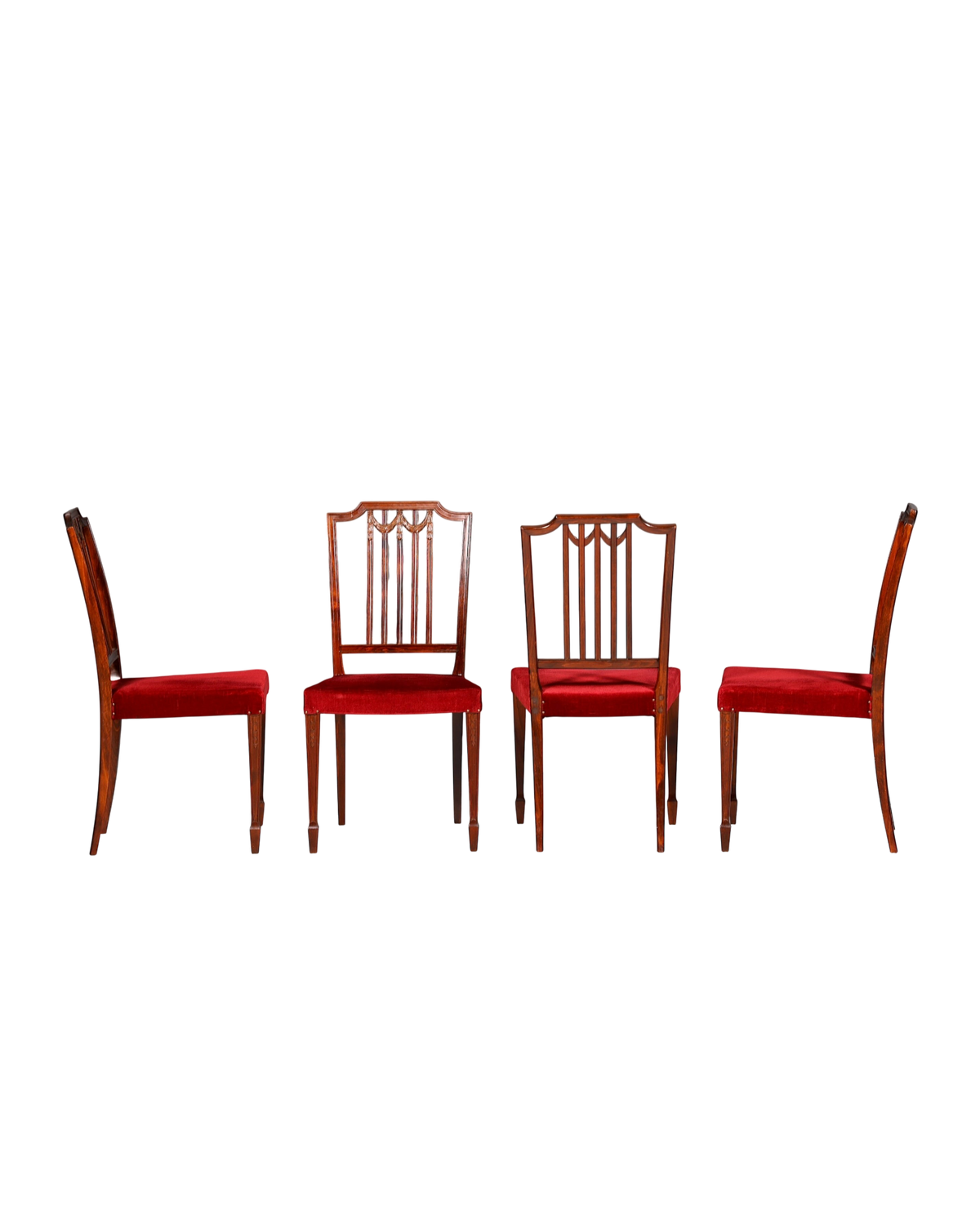 4x prachtige stoelen in Gustavische stijl Engelse keukenstoelen eetkamerstoelenset