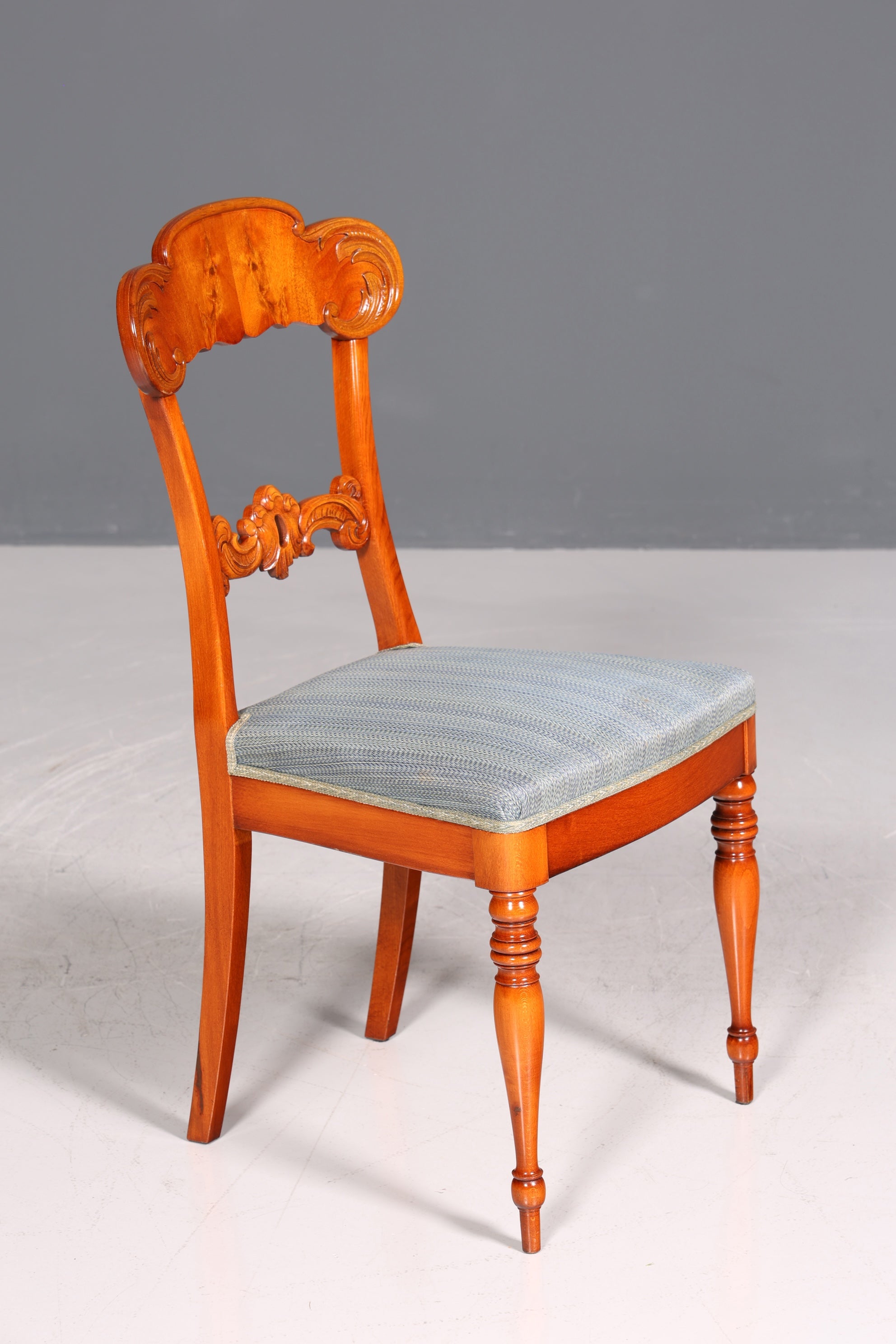 Dreamy Biedermeier-style chair, real wood secretary chair, antique style dining room chair, 1 of 2