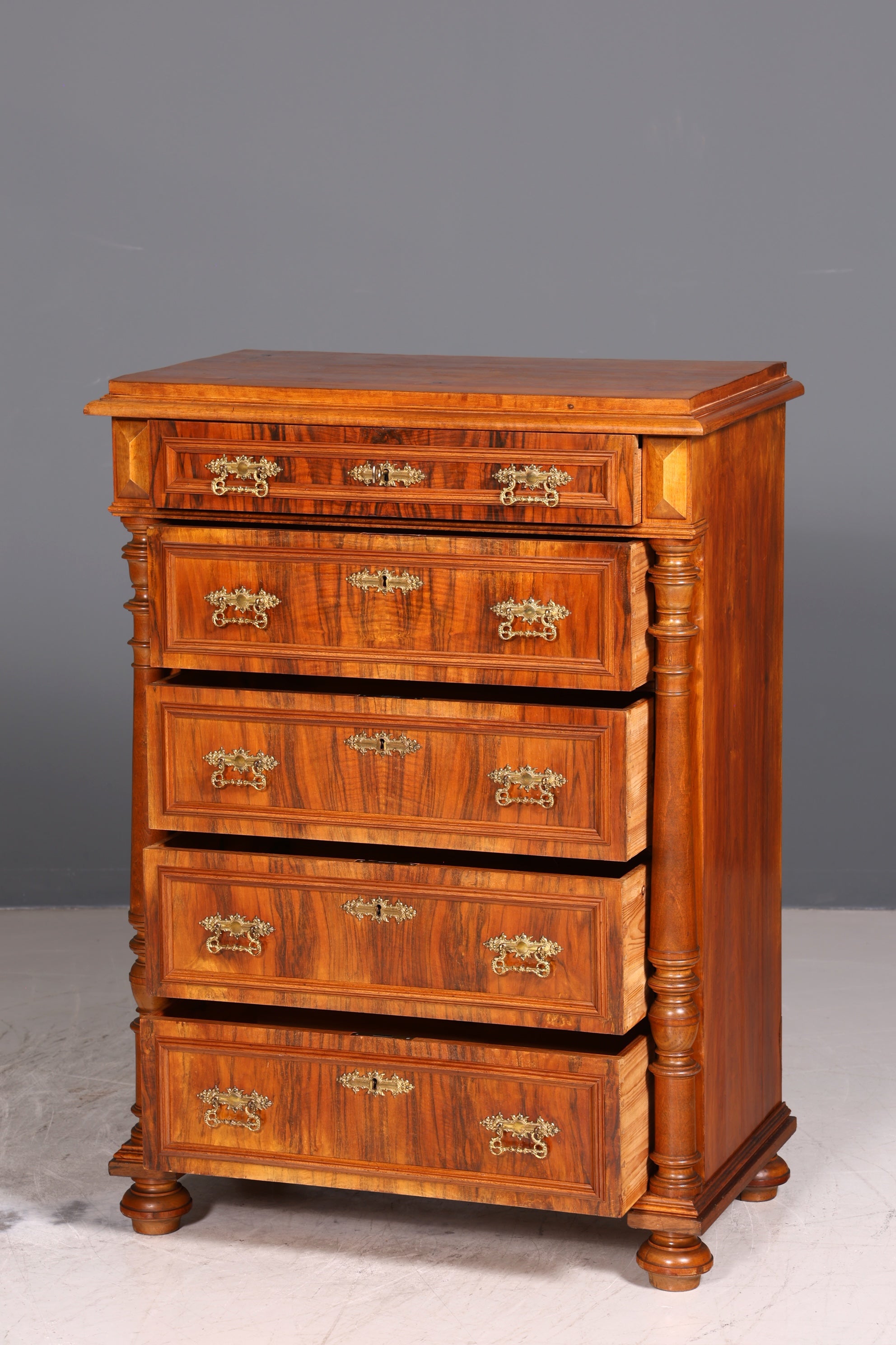 Wunderschönes Gründerzeit Vertiko Louis Philippe Kommode um 1880 Schubladenkommode Chiffoniere