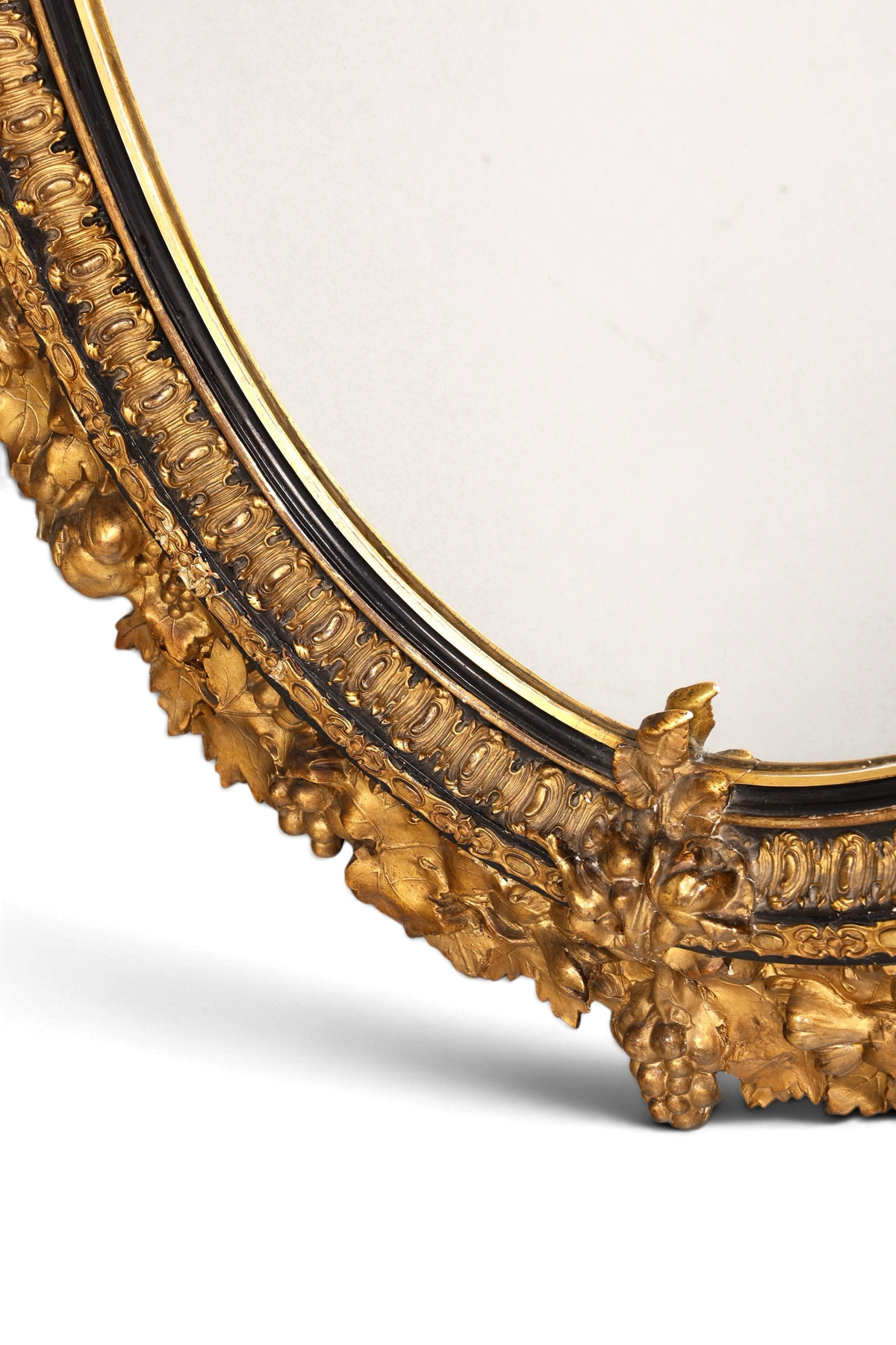 Wunderschöner Original Barock Wandspiegel Antik Stil Spiegel Flurspiegel Ornamenten dekorativer Spiegel um 1860