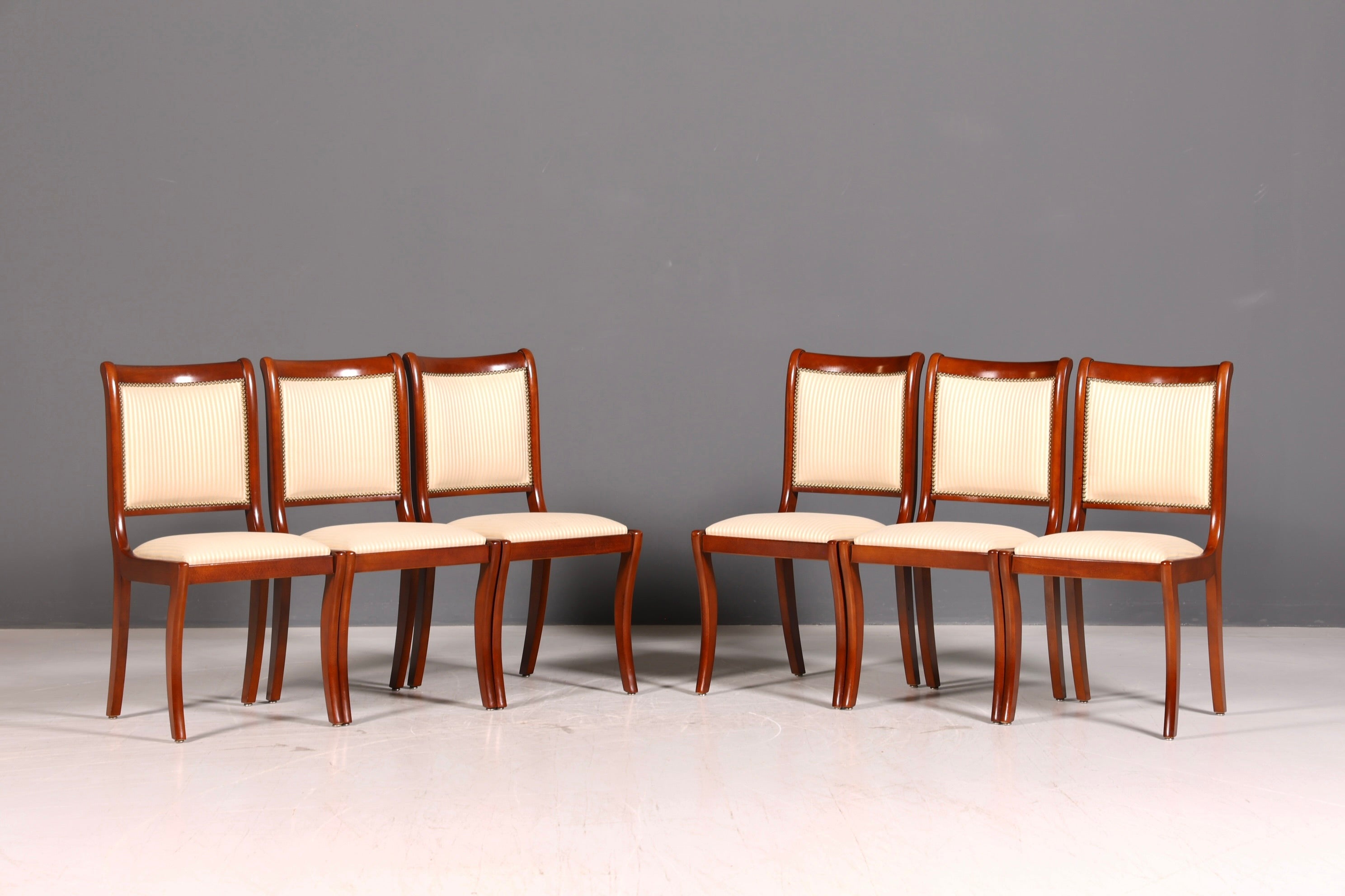 6x Edle Englische Stühle Regency Mahagoni Dining Chairs Esszimmerstühle Küchenstühle Stuhlset Vintage