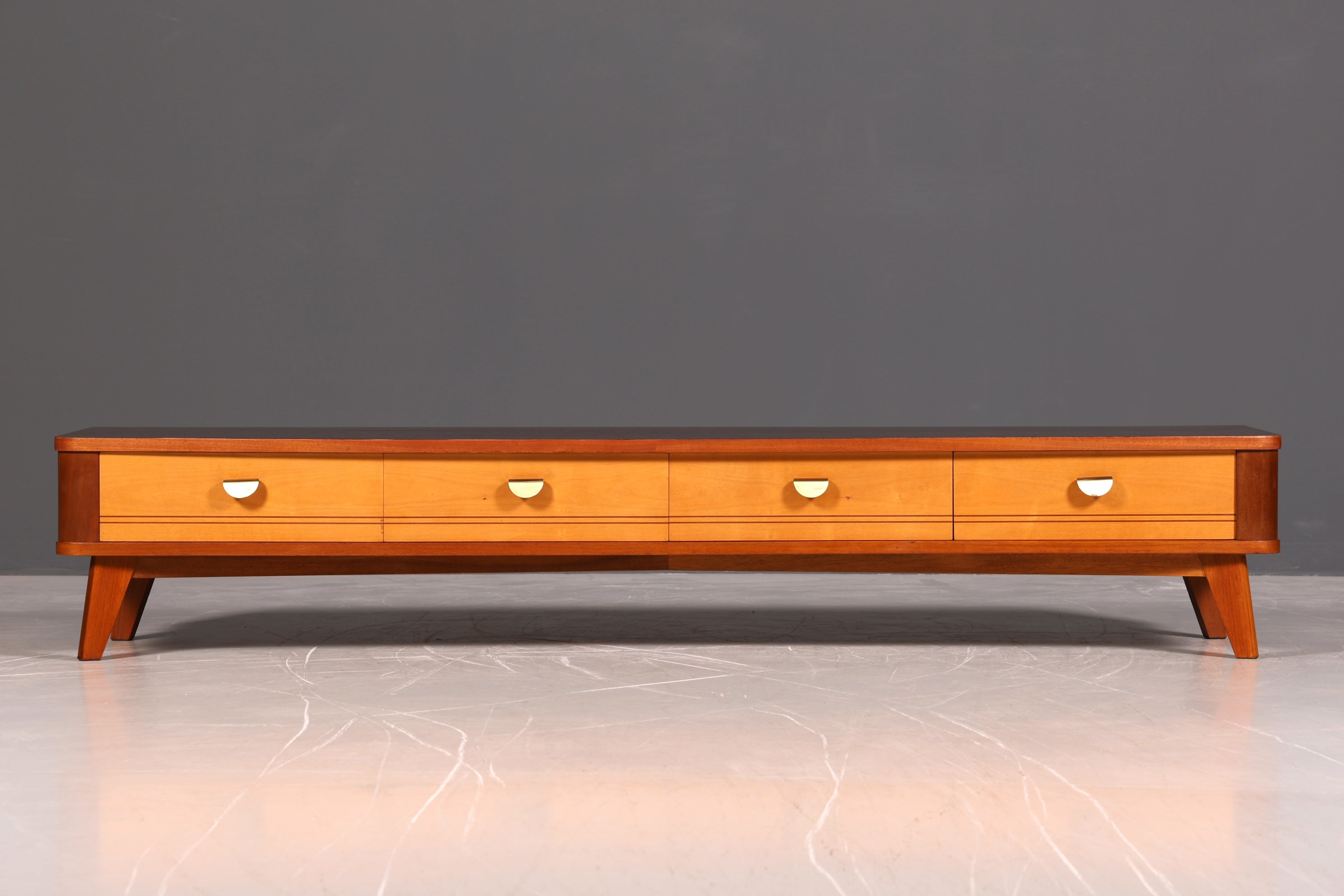 Mid Century Sideboard Vintage TV Kommode 60s Schrank Longboard Retro Lowboard