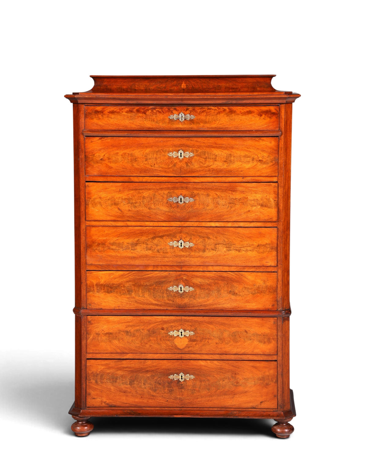 Wunderschöne Louis Philippe Chiffoniere um 1880 Gründerzeit Nussbaum Vertiko Schrank Semainier