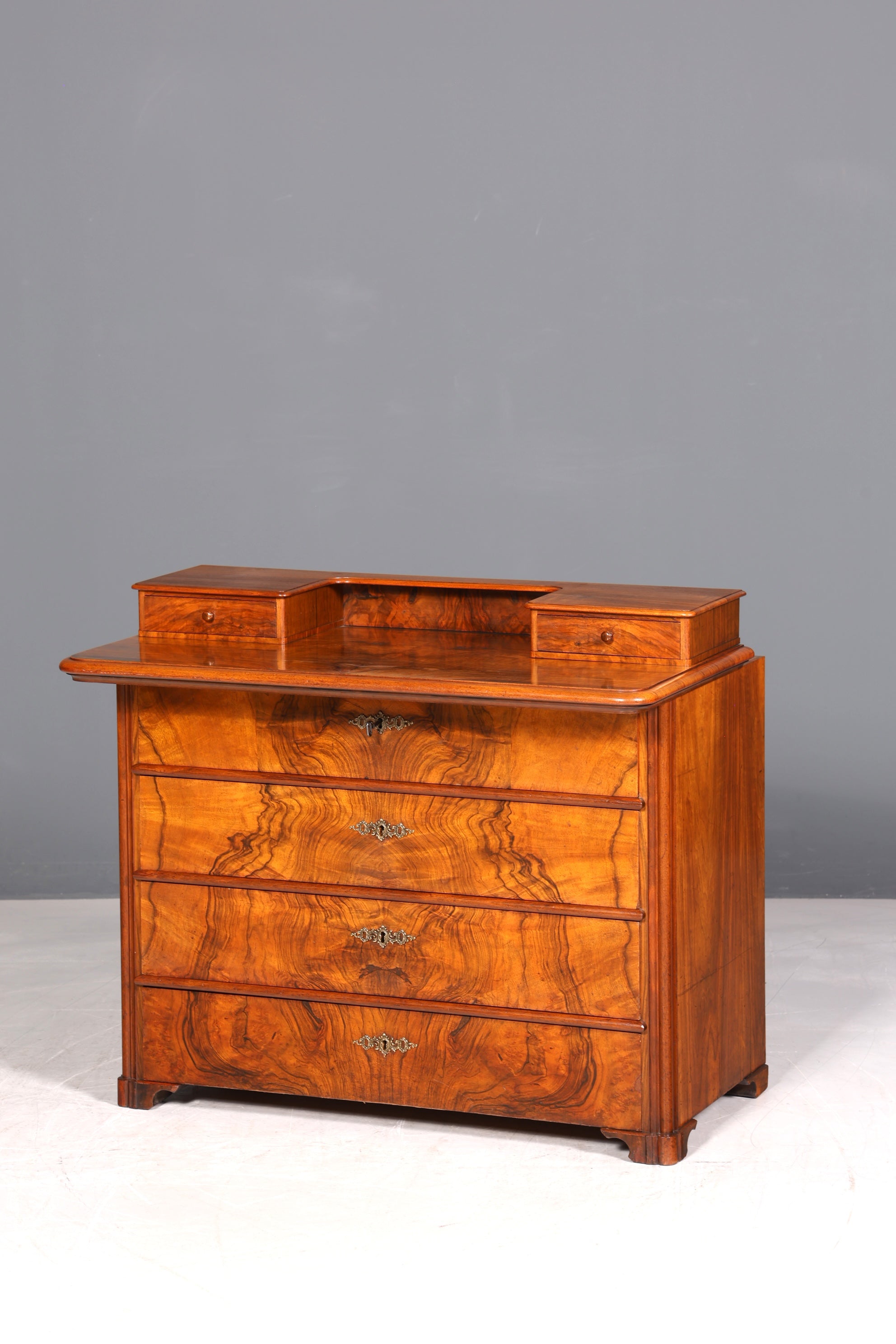 F963 Finish cm Wunderschöne Gründerzeit Kommode Louis Philippe Nussbaum Schubladen Kommode Sideboard um 1880