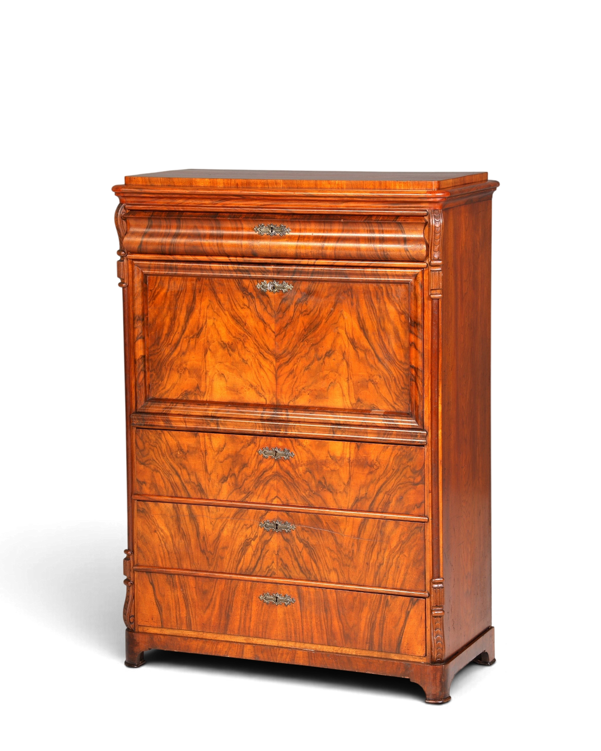 Wunderschöner Louis Philippe Sekretär um 1880 Gründerzeit Antik Schrank Chiffoniere