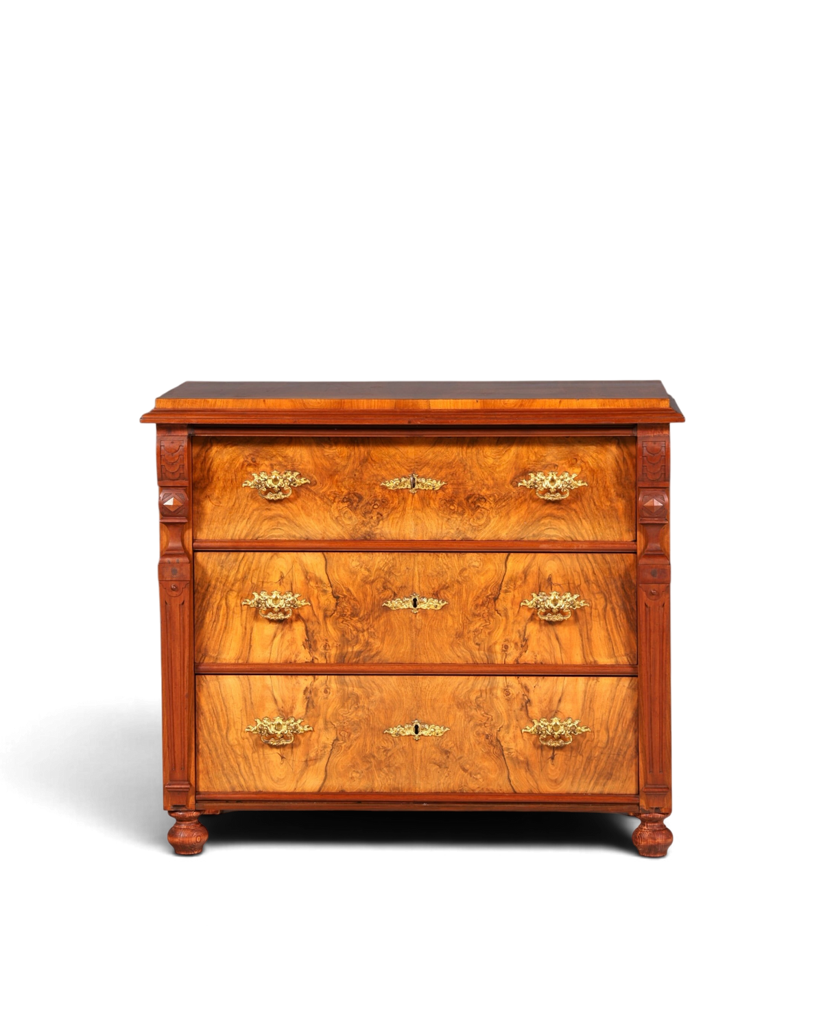 G071 Finish cm Wunderschöne Gründerzeit Kommode Louis Philippe Nussbaum Schubladen Kommode Sideboard um 1880