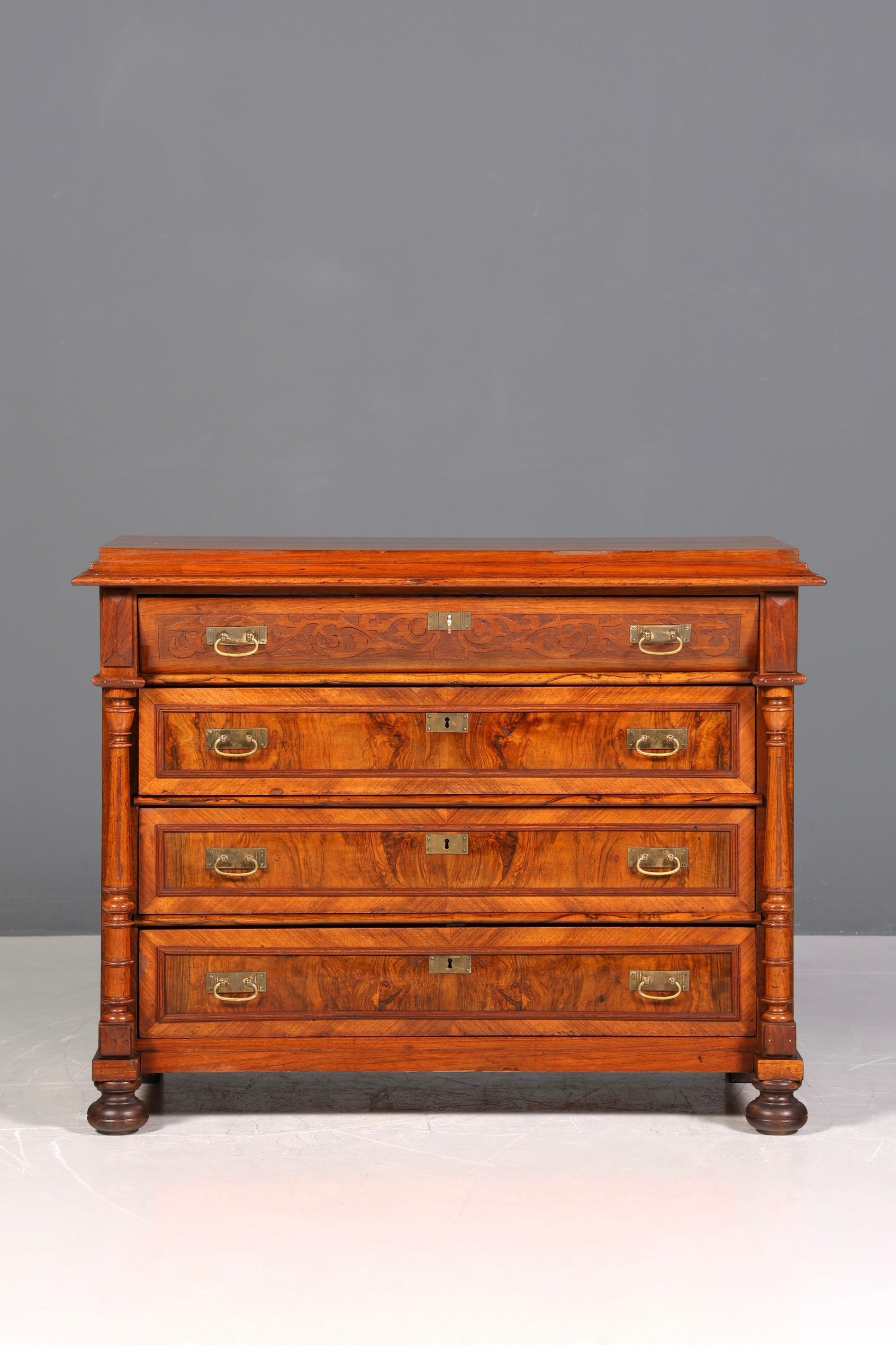 Dreamlike Gründerzeit chest of drawers, Art Nouveau antique sideboard, chest of drawers, linen chest