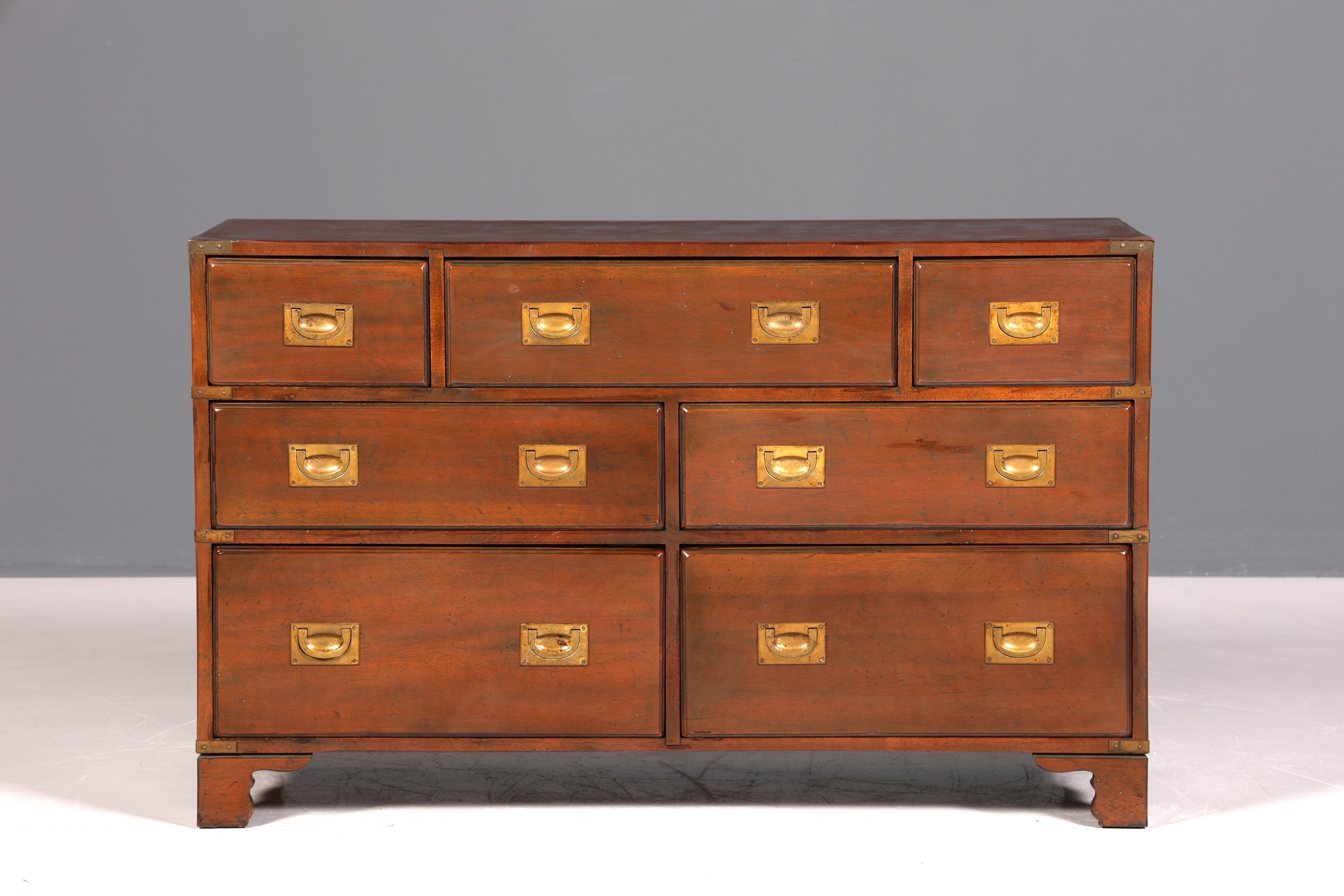 Fantastic Maritime Sideboard English Ship Chest of Drawers English Antique Cabinet Military Chest