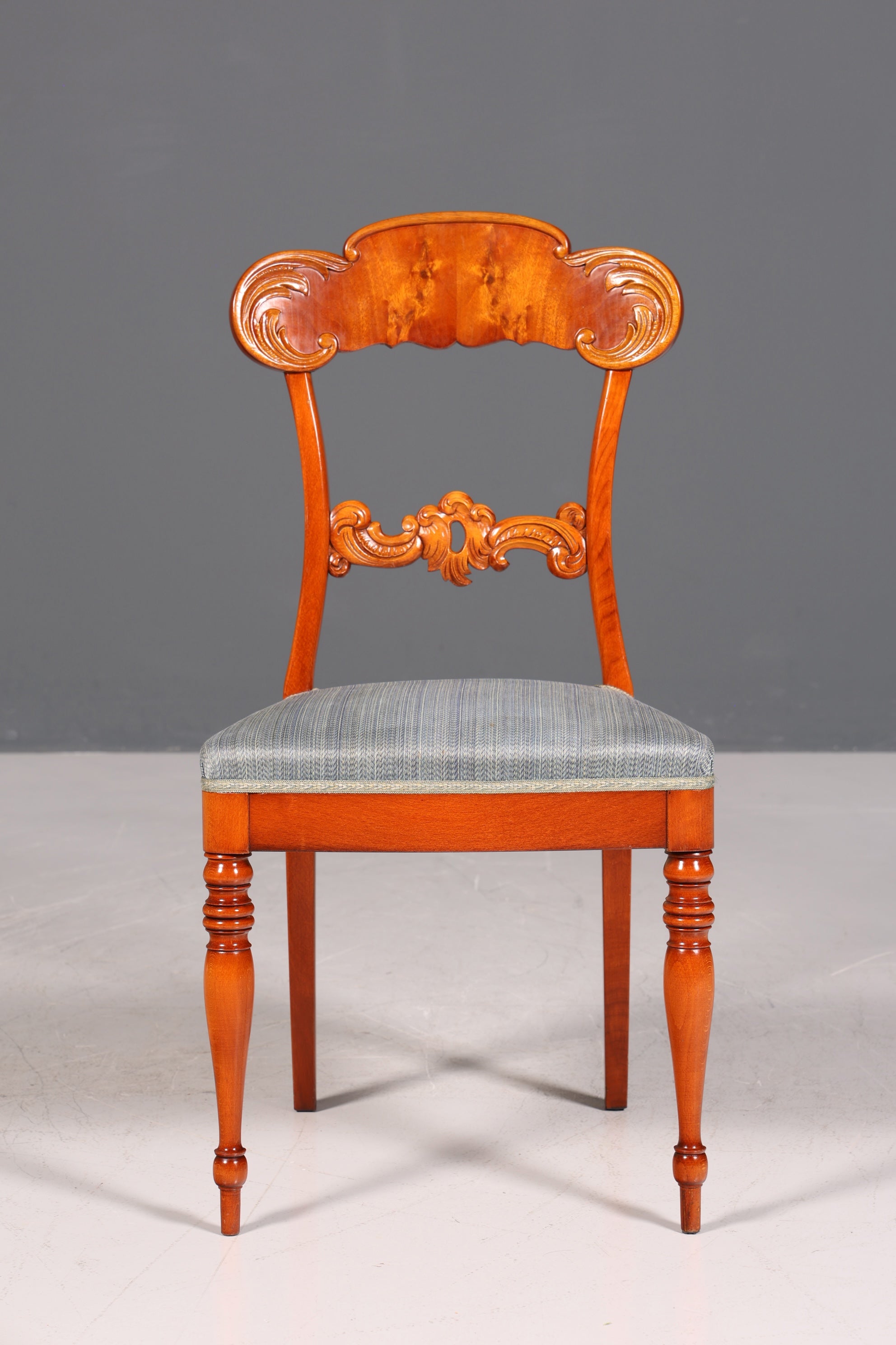 Dreamy Biedermeier-style chair, real wood secretary chair, antique style dining room chair, 1 of 2