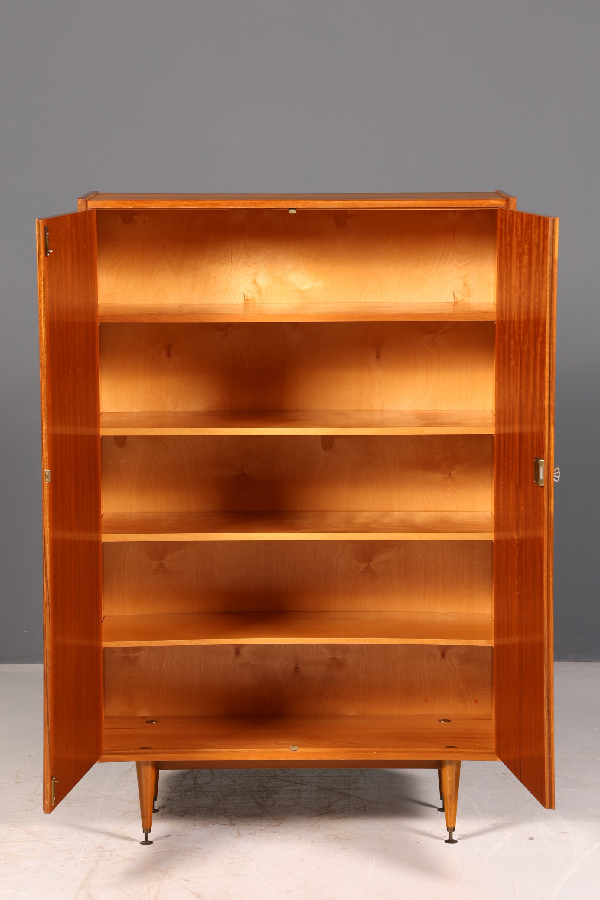 Traumhafter Mid Century Kleiderschrank Vintage Schrank Retro Wäscheschrank 60er Echt Holz