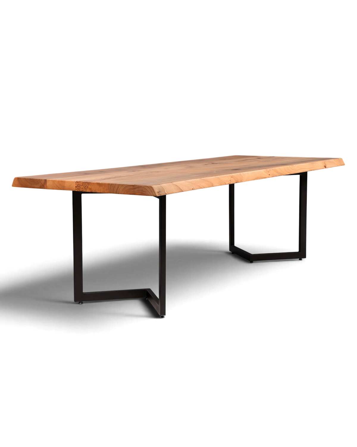 Traumhafter Nussbaum Tisch 260cm-95cm Esszimmer Tisch Baumkanten Platte Massiv Holz Küchentisch