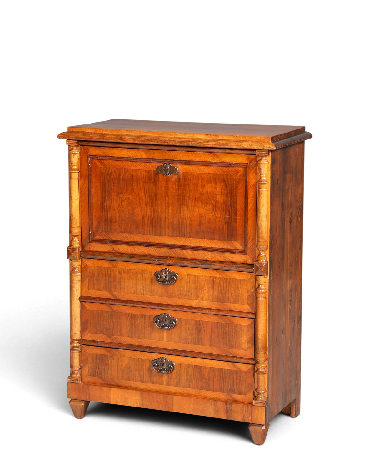 Stilvoller Gründerzeit Sekretär Vertiko Highboard Louis Philippe Kommode Sekretär Schrank um 1880