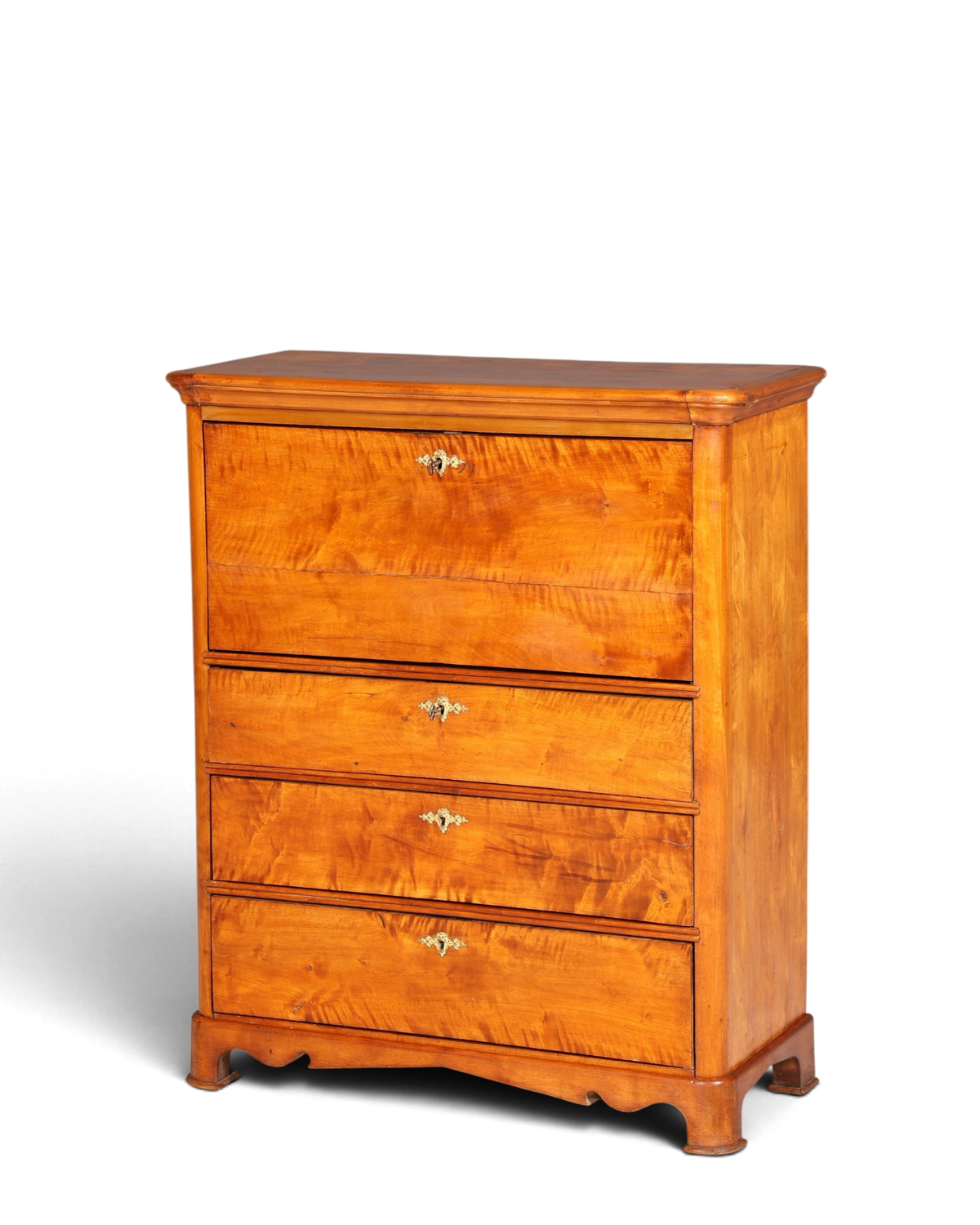 Stilvoller Biedermeier Sekretär Vertiko Louis Philippe Kommode Schubladenkommode
