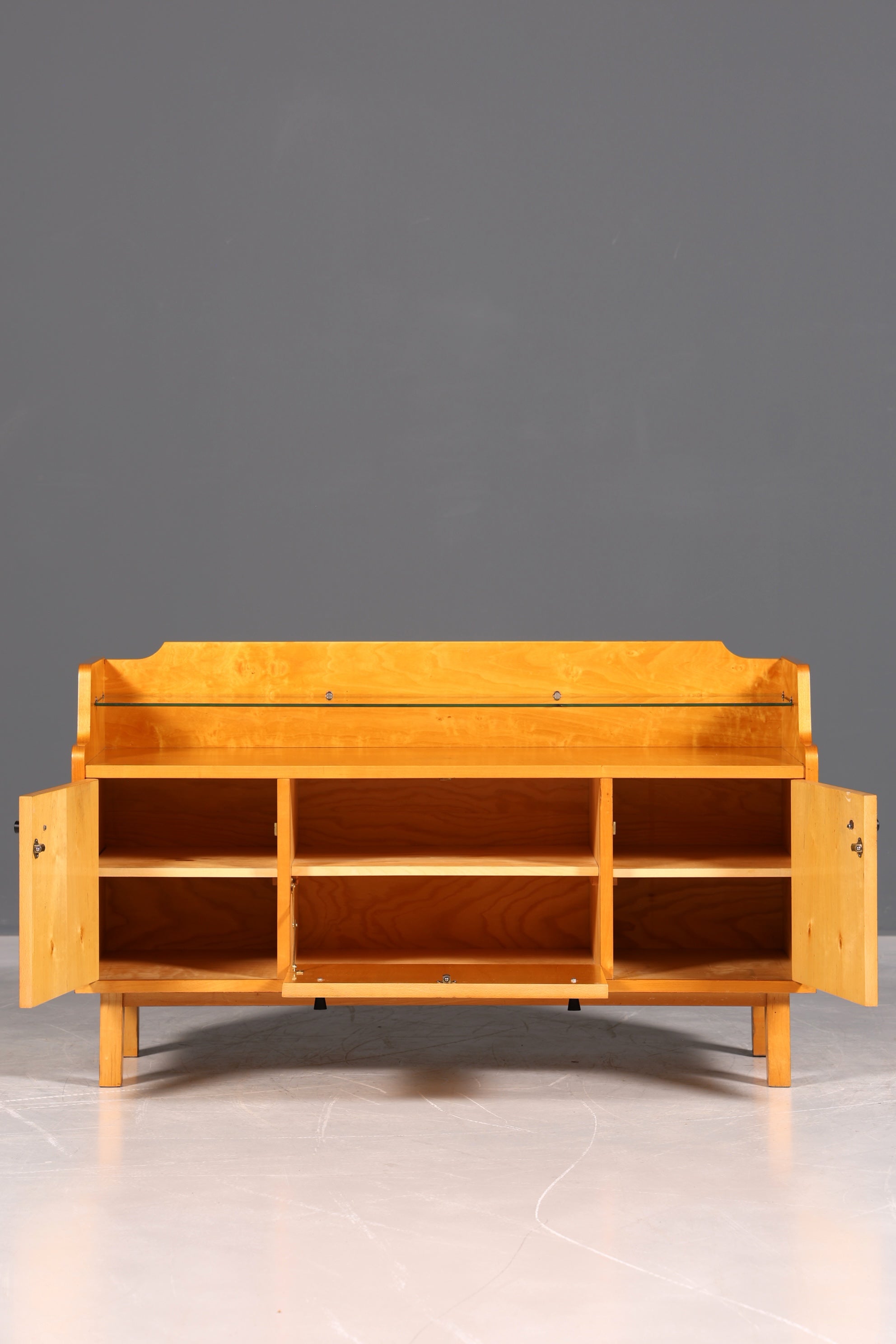 F966 Finish cm Wunderschönes Mid Century Kommode Vintage TV Sideboard 60s Schrank Flurkommode Klappschrank