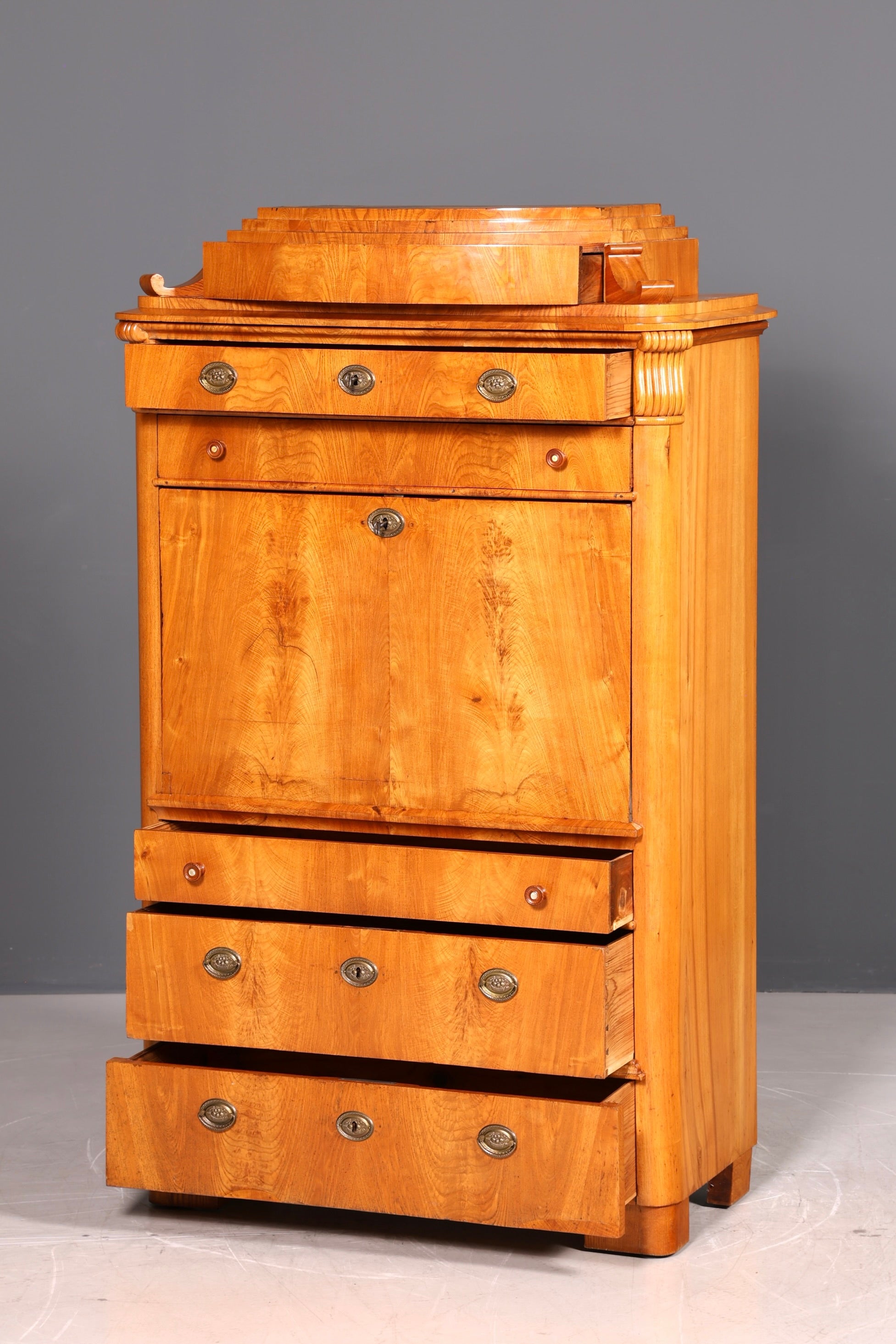 Wunderschöner Biedermeier Sekretär Schreibsekretär Vertiko Lousi Philippe Schreibtisch Massivholz