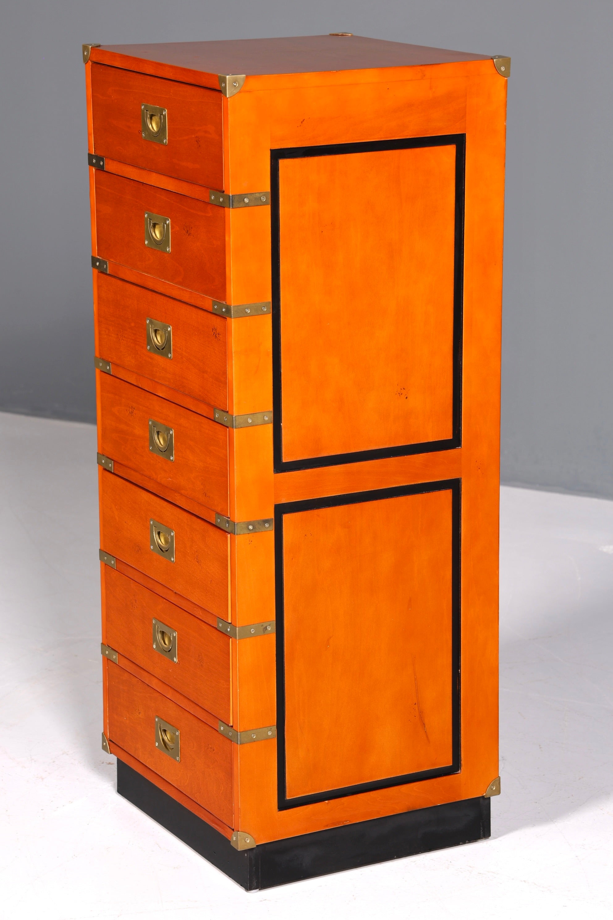 Wunderschöne Maritime Kommode Englisch Vertiko Military Chest Schrank Schubladenkommode