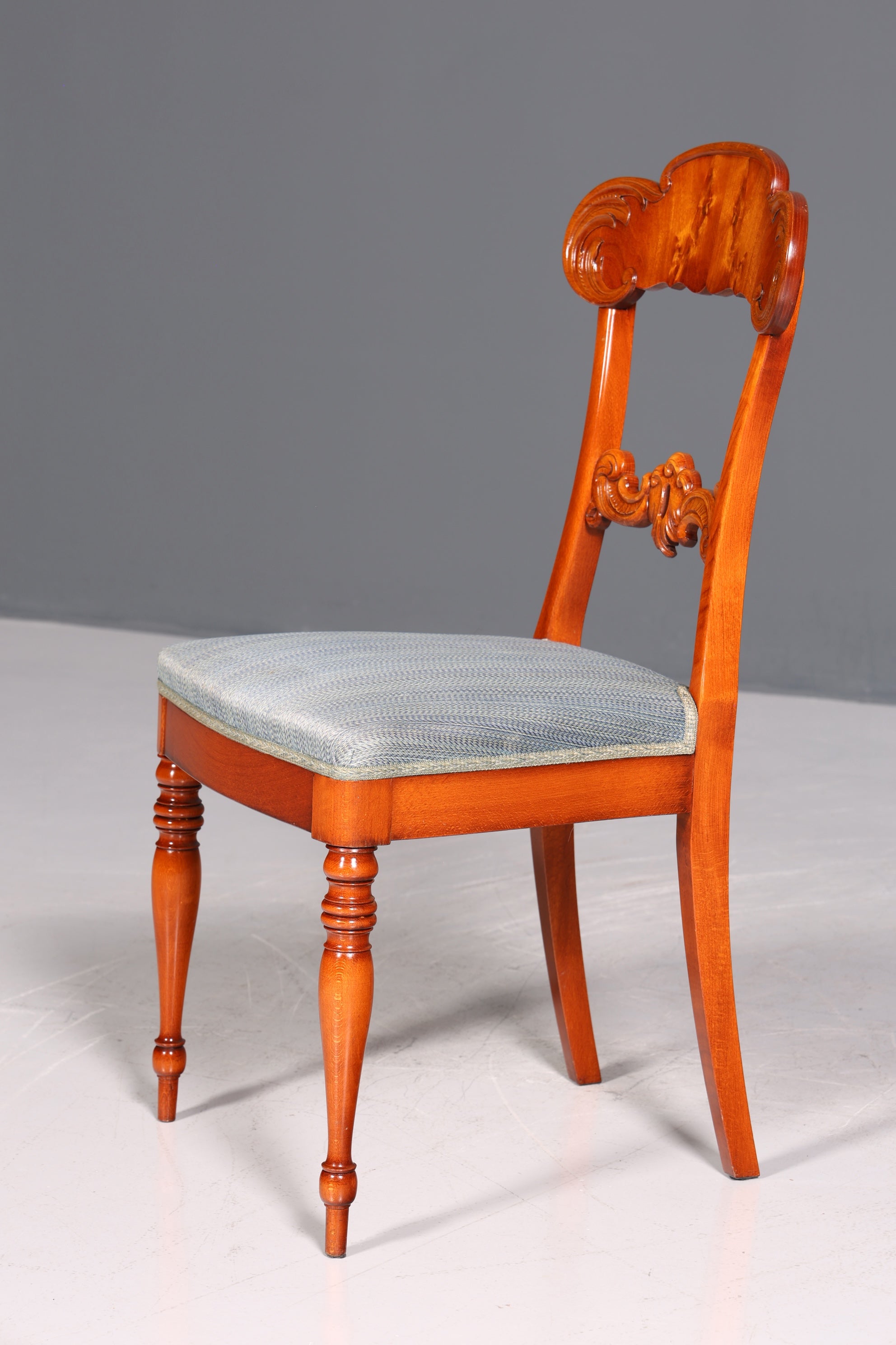 Dreamy Biedermeier-style chair, real wood secretary chair, antique style dining room chair, 1 of 2