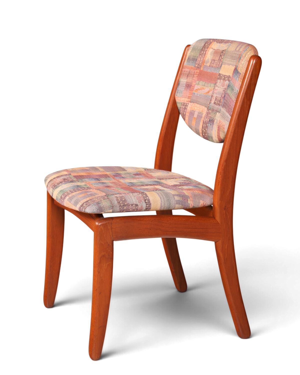 Schlichter Mid Century Stuhl Retro Esszimmer Stuhl Danish Design Küchenstuhl Teak Holz Sekretär Stuhl 1 von 2