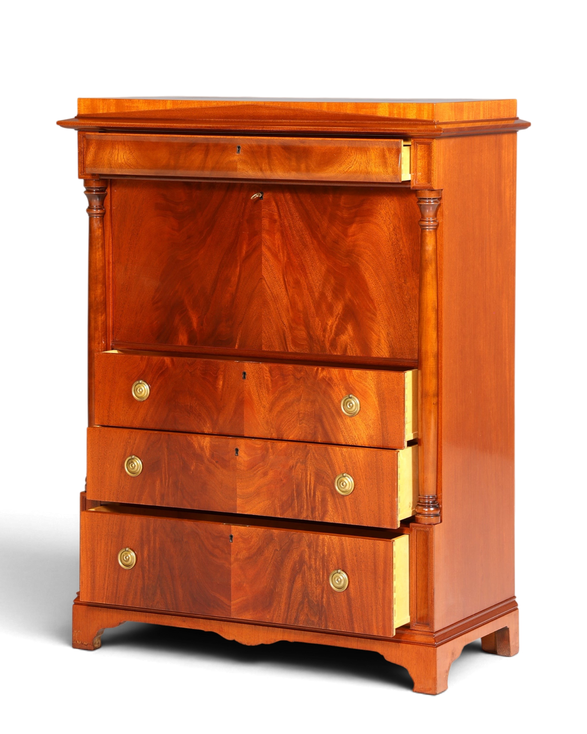 Stilvoller Sekretär im Biedermeier Stil Englisch Kommode Antik Bürokommode