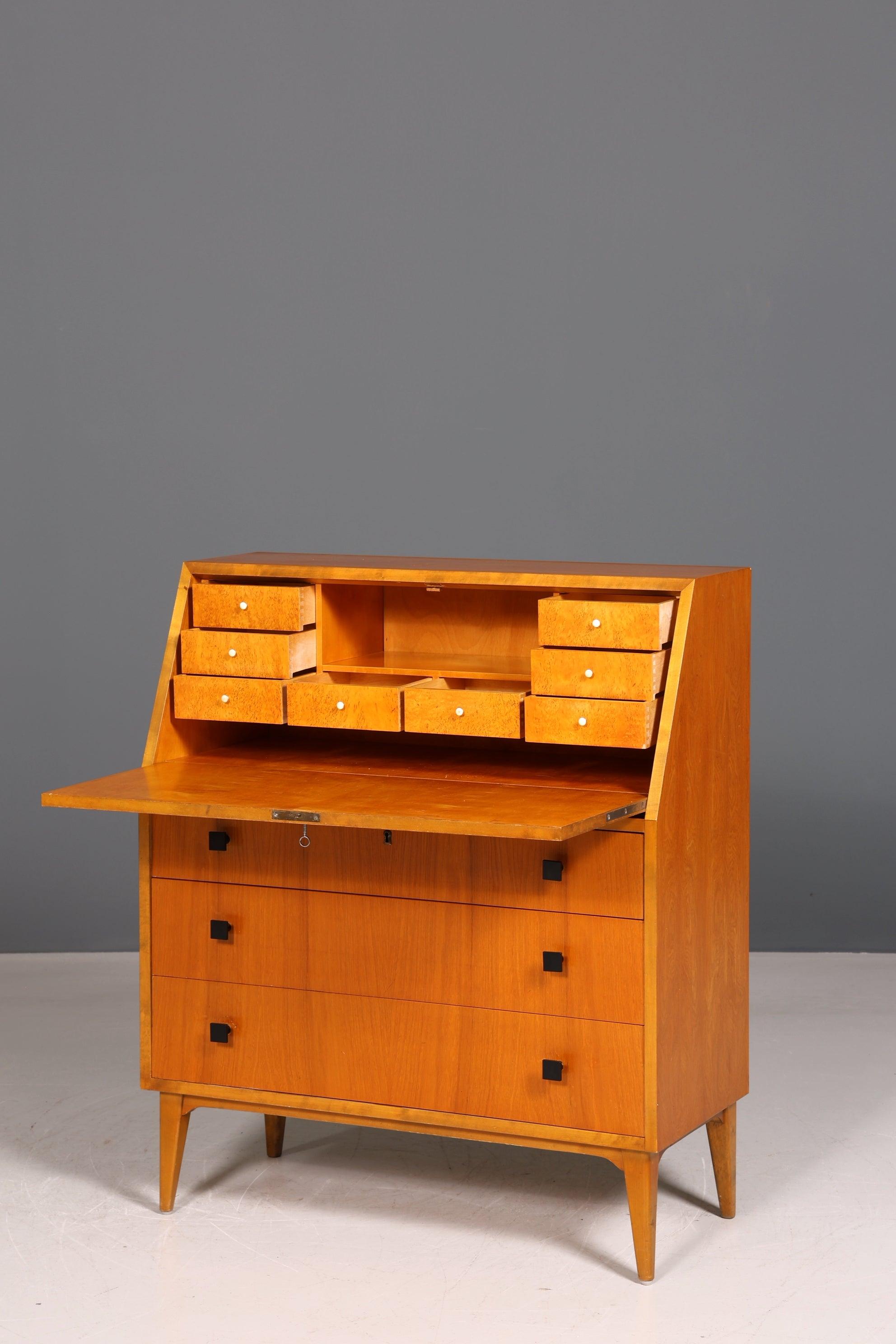 Stilvoller Mid Century Sekretär Danish Design Vintage Büro Schrank Retro Kommode 60s