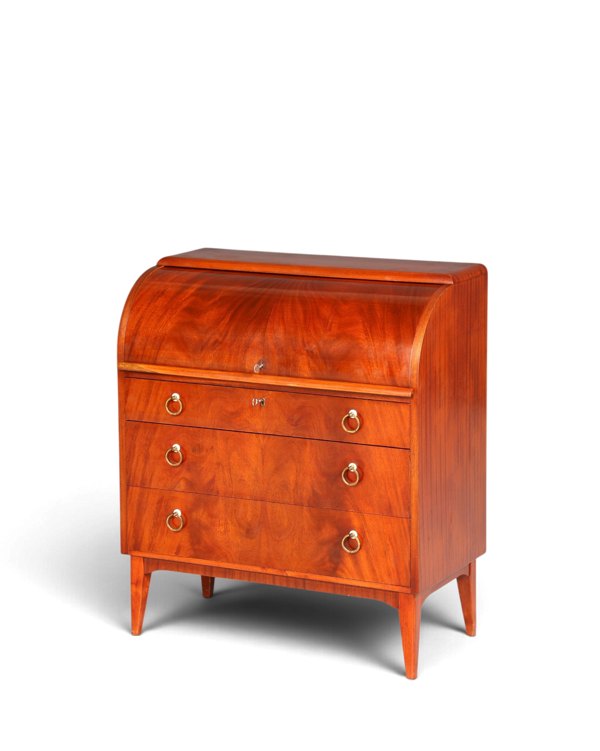 Traumhafter Mid Century Rollladen Sekretär echt Holz Büro Schrank Vintage Schreibkommode