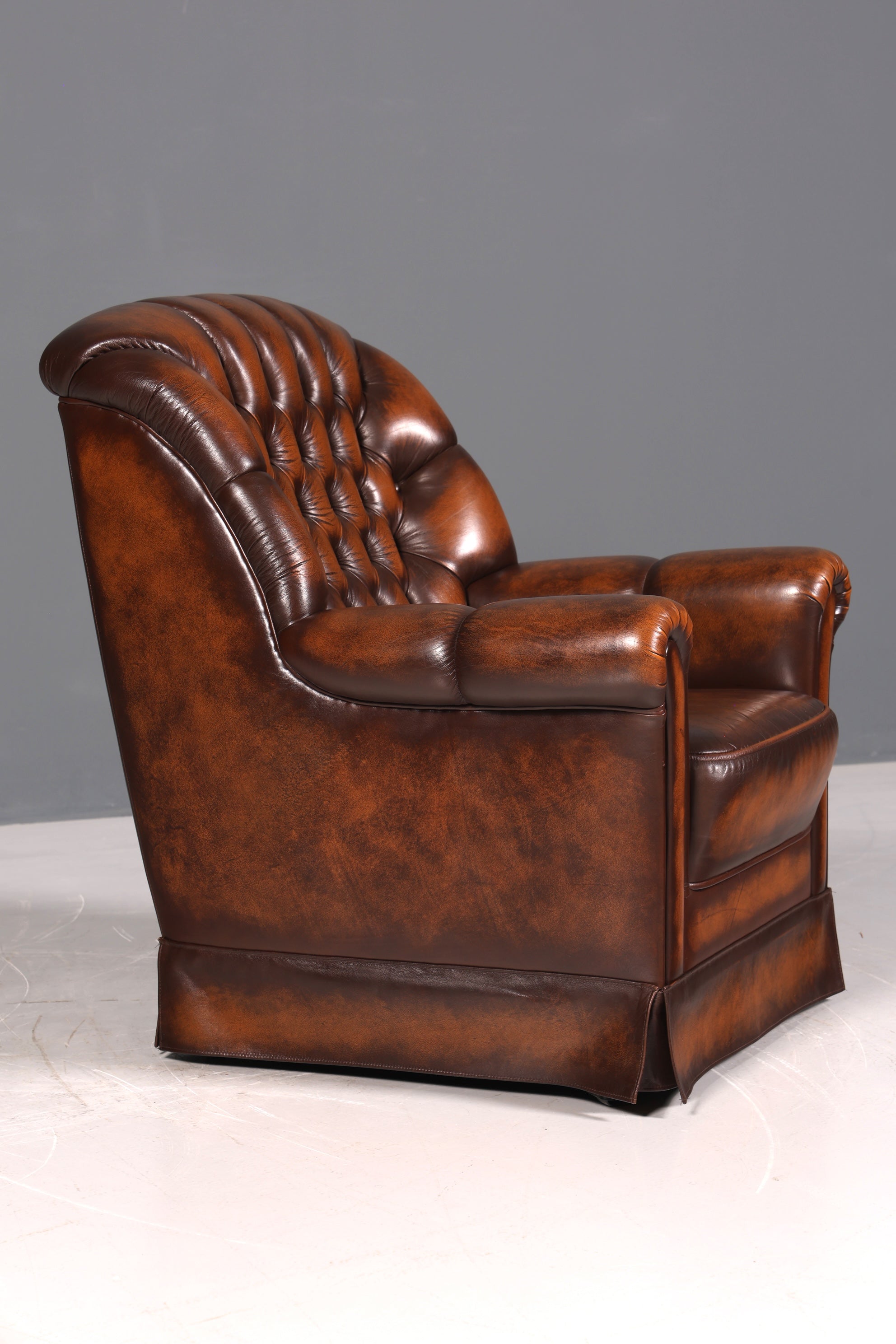 Stilvoller Original Chesterfield Sessel Englischer Armlehnsessel Englisch Herrensessel 3 von 3