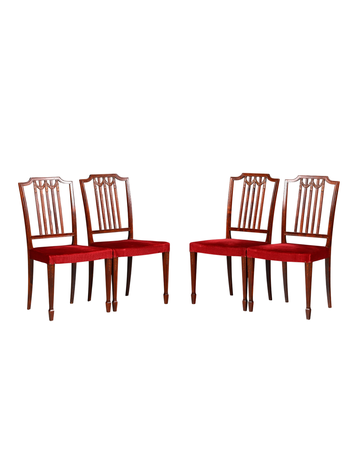 4x prachtige stoelen in Gustavische stijl Engelse keukenstoelen eetkamerstoelenset