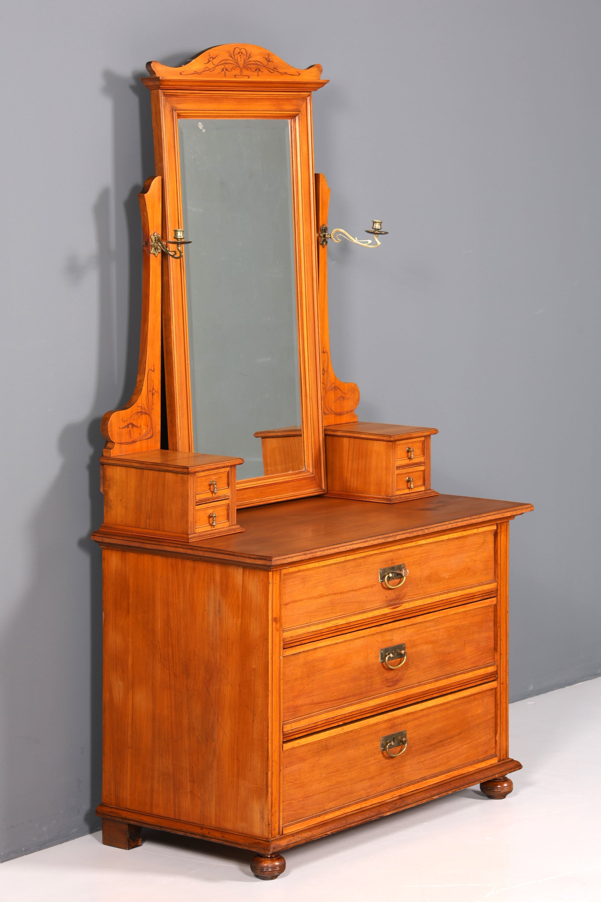 Traumhafte Jugendstil Kommode Antik Sideboard mit Spiegel Flurkommode Frisierkommode