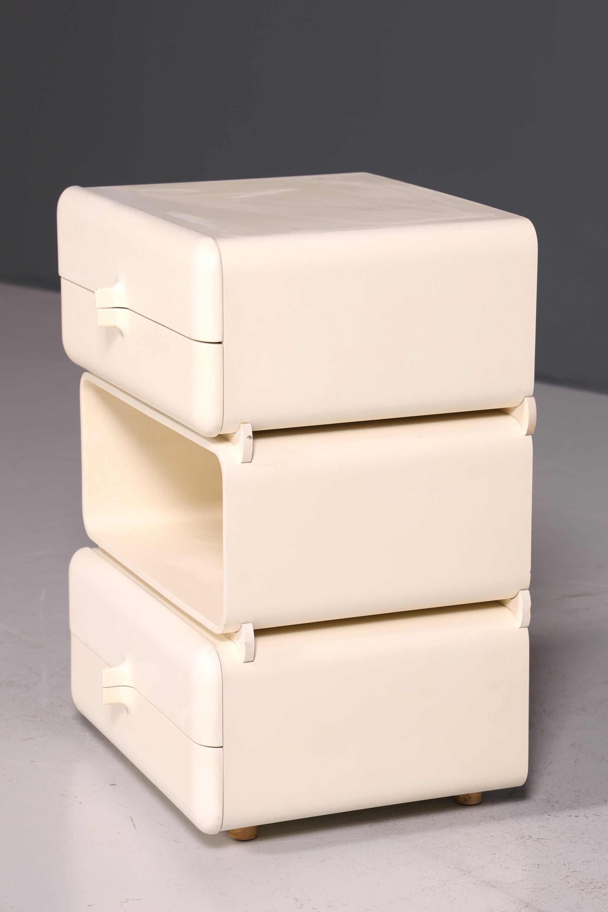 Seltene Mid Century Kommode Space Age Module Nachttisch Design Frankreich Vintage Schubladenkommode 5 von 5