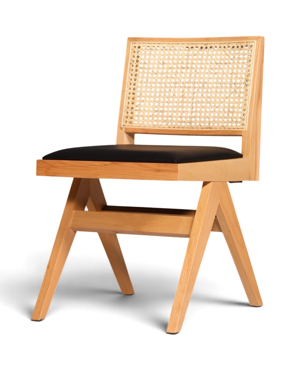 Sehr Edler Korbgeflecht Stuhl "Vienna Wood" Bauhaus Relax Esszimmer Stuhl Lounge Chair Küchenstuhl