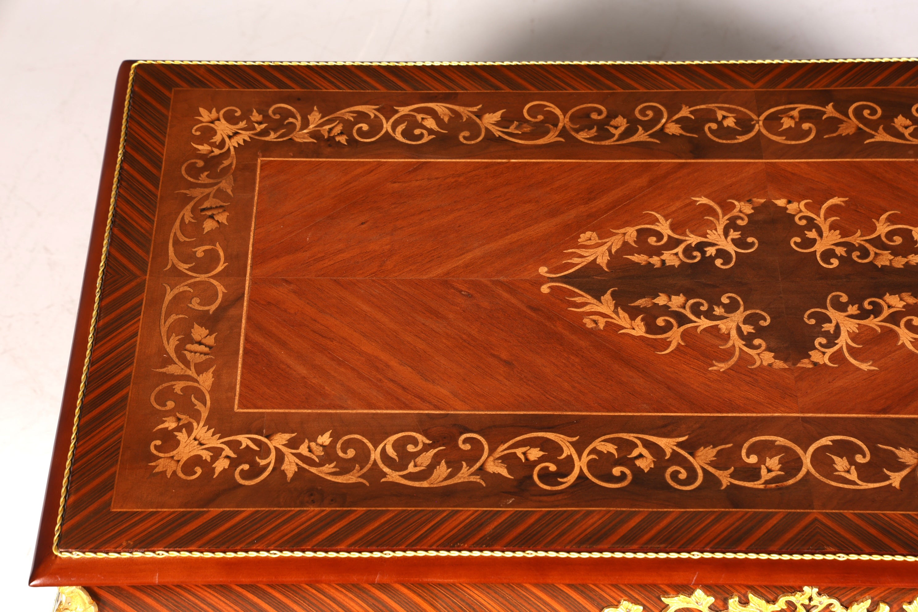 BILDER TAUSCHEN Traumhafter Barock Stil Couchtisch Intarsien Antik Messing Wohnzimmer Tisch Ablage